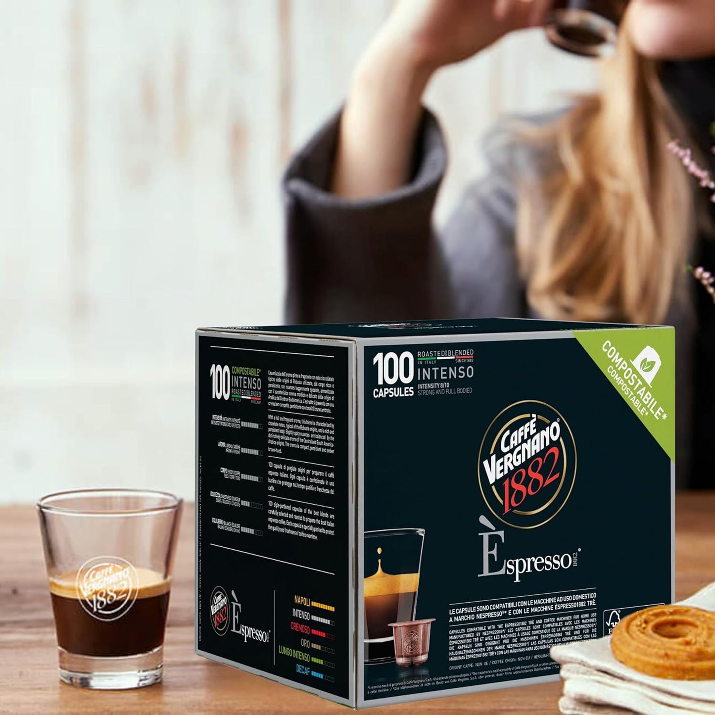 Caffe' Vergnano Medium Roast Espresso Original Line Machine Compatible Capsules