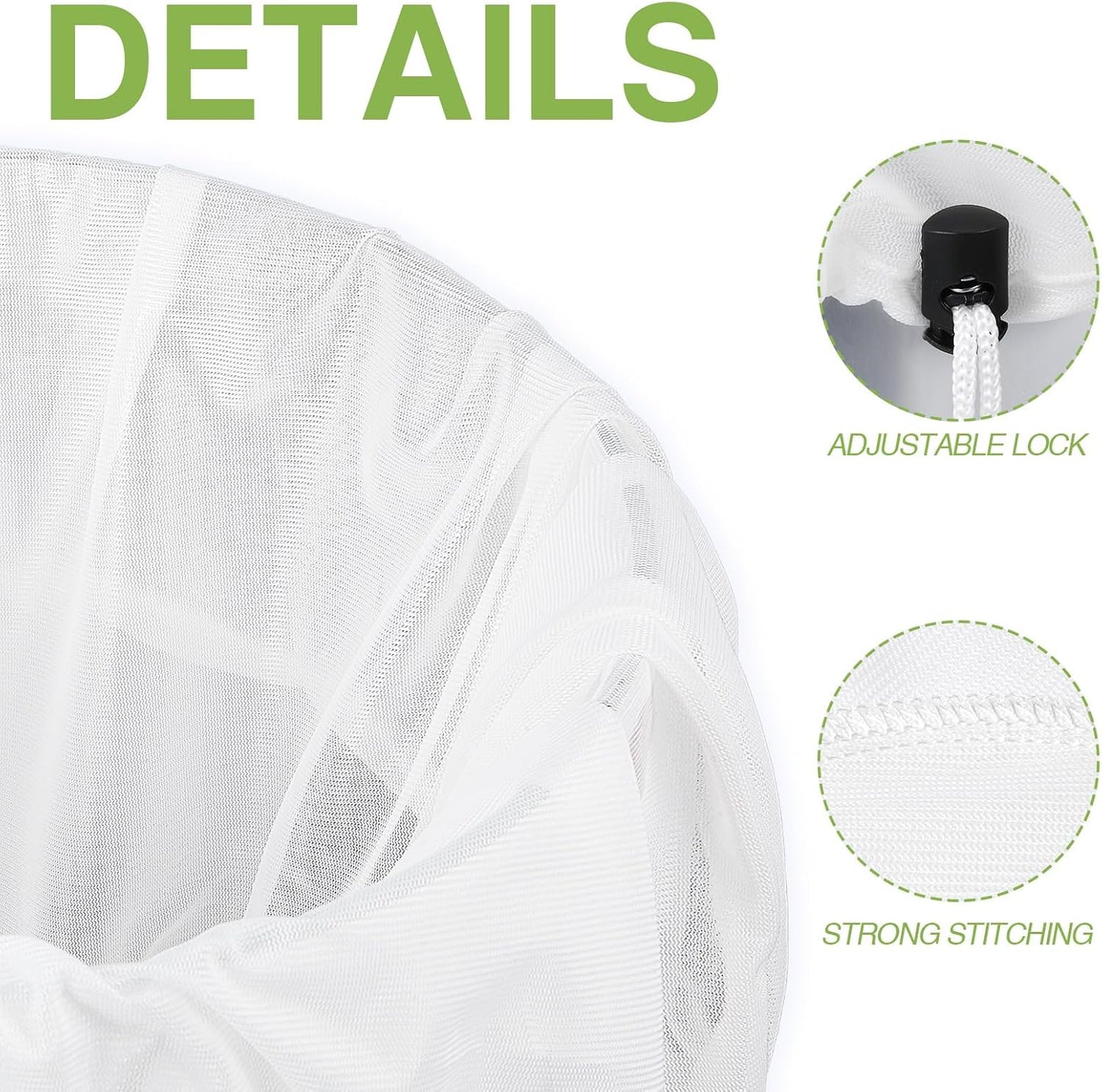 Chumia 20 Pack Brew Bags Reusable Extra Large 26 x 22'' Fine Mesh Strainer Cold Brew Filters Drawstring Cheese Cloth Straining Bags Wine Making Supplies for Fruit Cider Beer