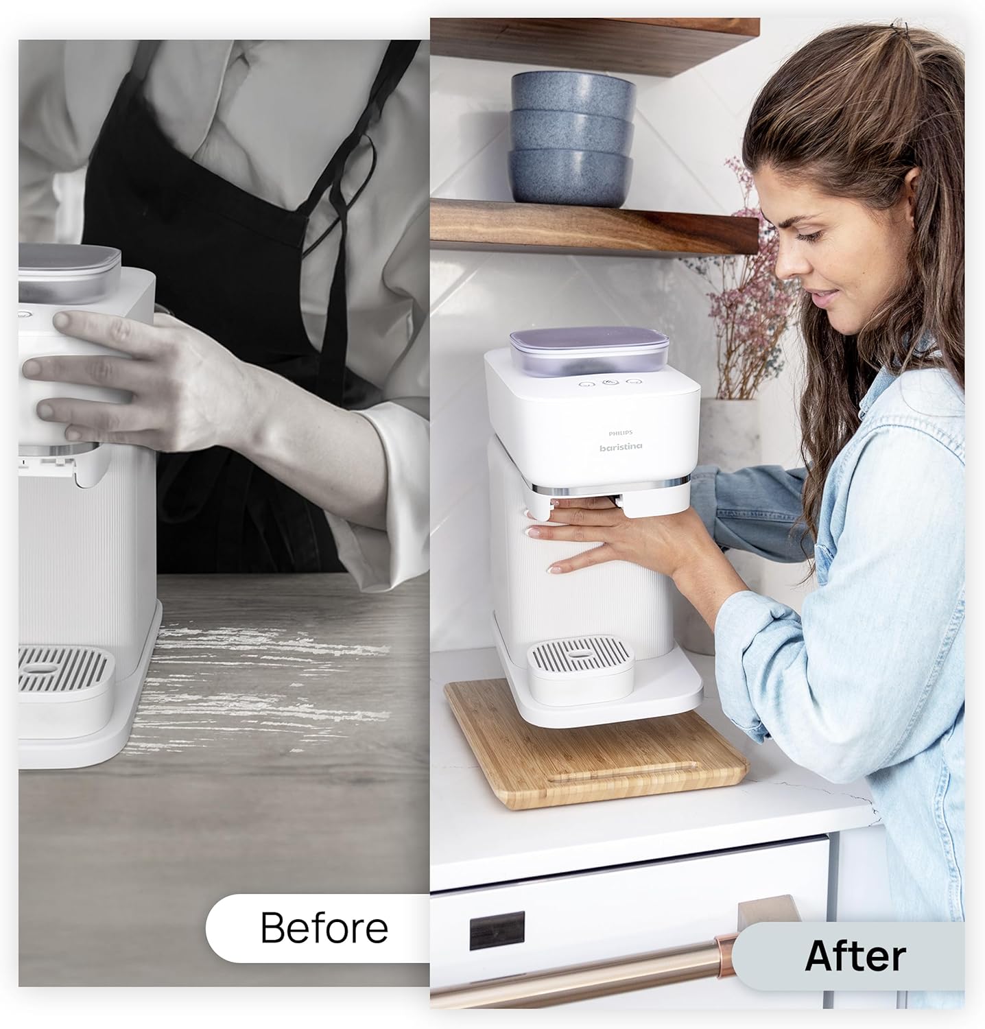 Ibyx Elegant Sliding Tray for Your Coffee Maker & Heavy Kitchen Appliances - Sturdy, Slides Easily from Under The Cabinet (Natural, 7.5”W x 14.5”D)