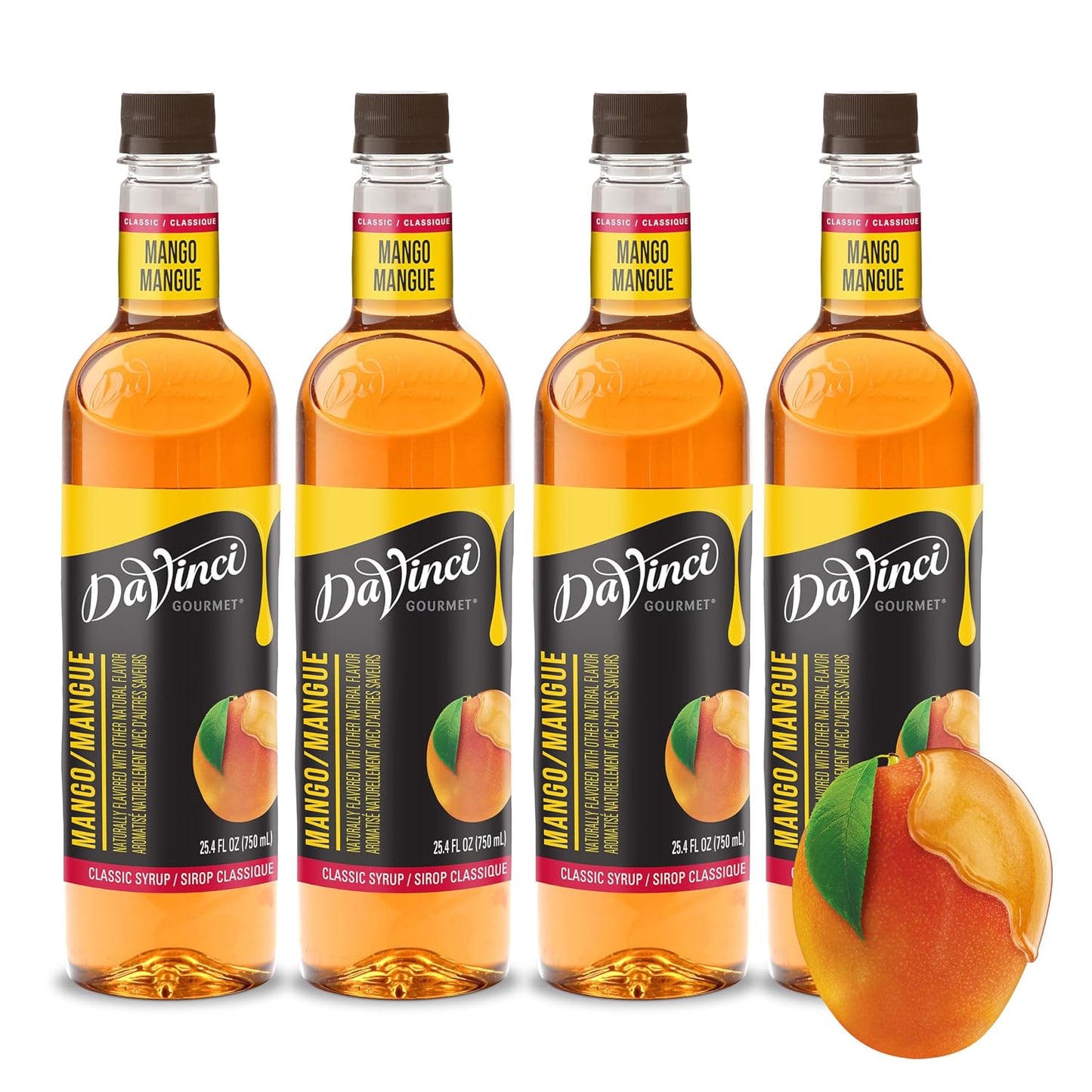 DaVinci Gourmet Classic Mango Syrup, 25.4 Fluid Ounces (Pack of 4)