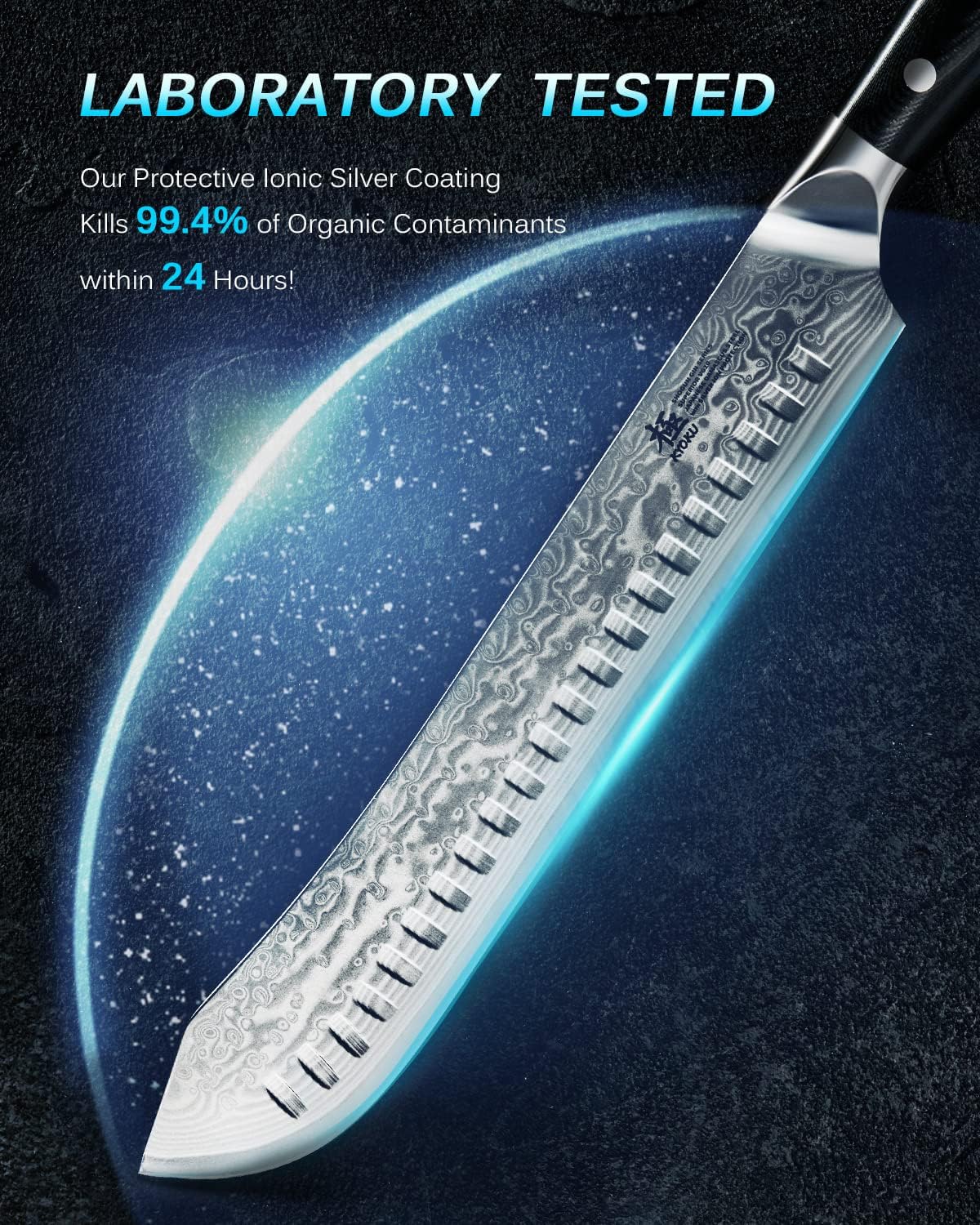 KYOKU Gin Series 10" Bullnose Butcher Knife for Meat Cutting With Silver PVD Coating - Japanese VG10 Steel for Professional Chefs & Home Cooks, Commercial & Home Kitchen