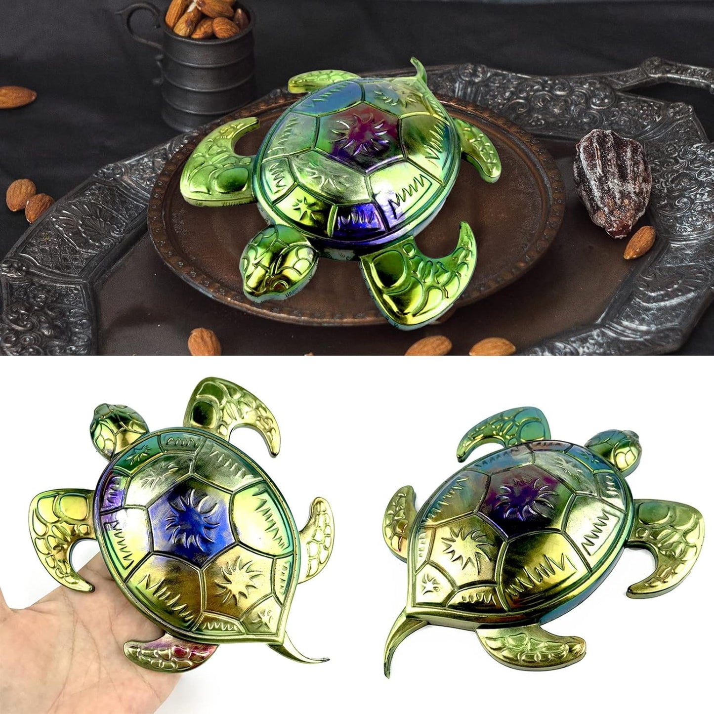 3PCS Silicone Molds for Epoxy Resin, Sea Turtle Seahorse Lobster Resin Mold Large Epoxy Resin Casting Mold Unique Marine Animal Mould DIY Resin Concrete Art Crafts Halloween Home Decoration