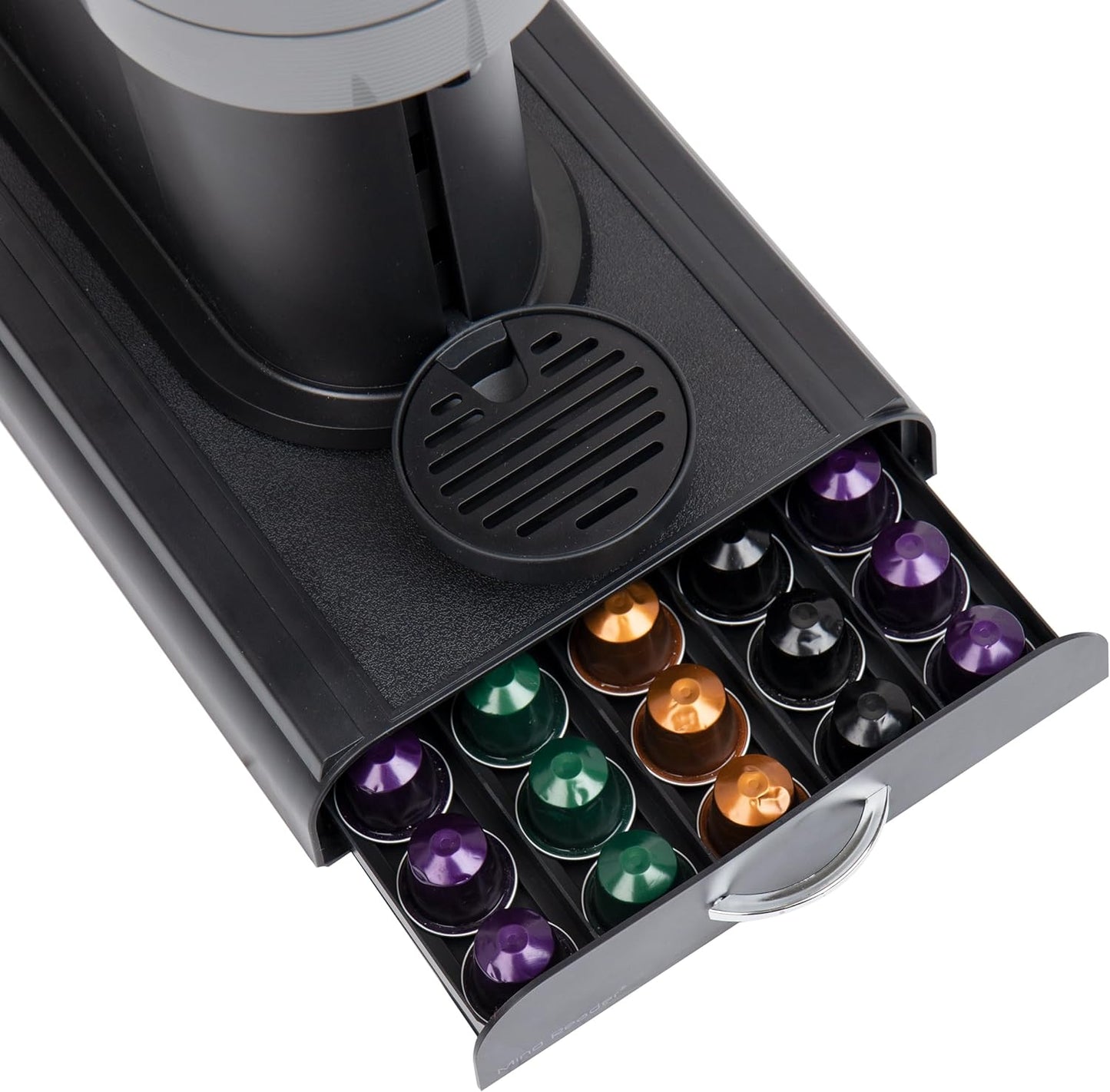 Mind Reader Nespresso Compatible Capsule Drawer, Countertop Organizer, Coffee Pod Holder, Storage, 9.25"L x 15"W x 2"H, Black (Pack of 12)