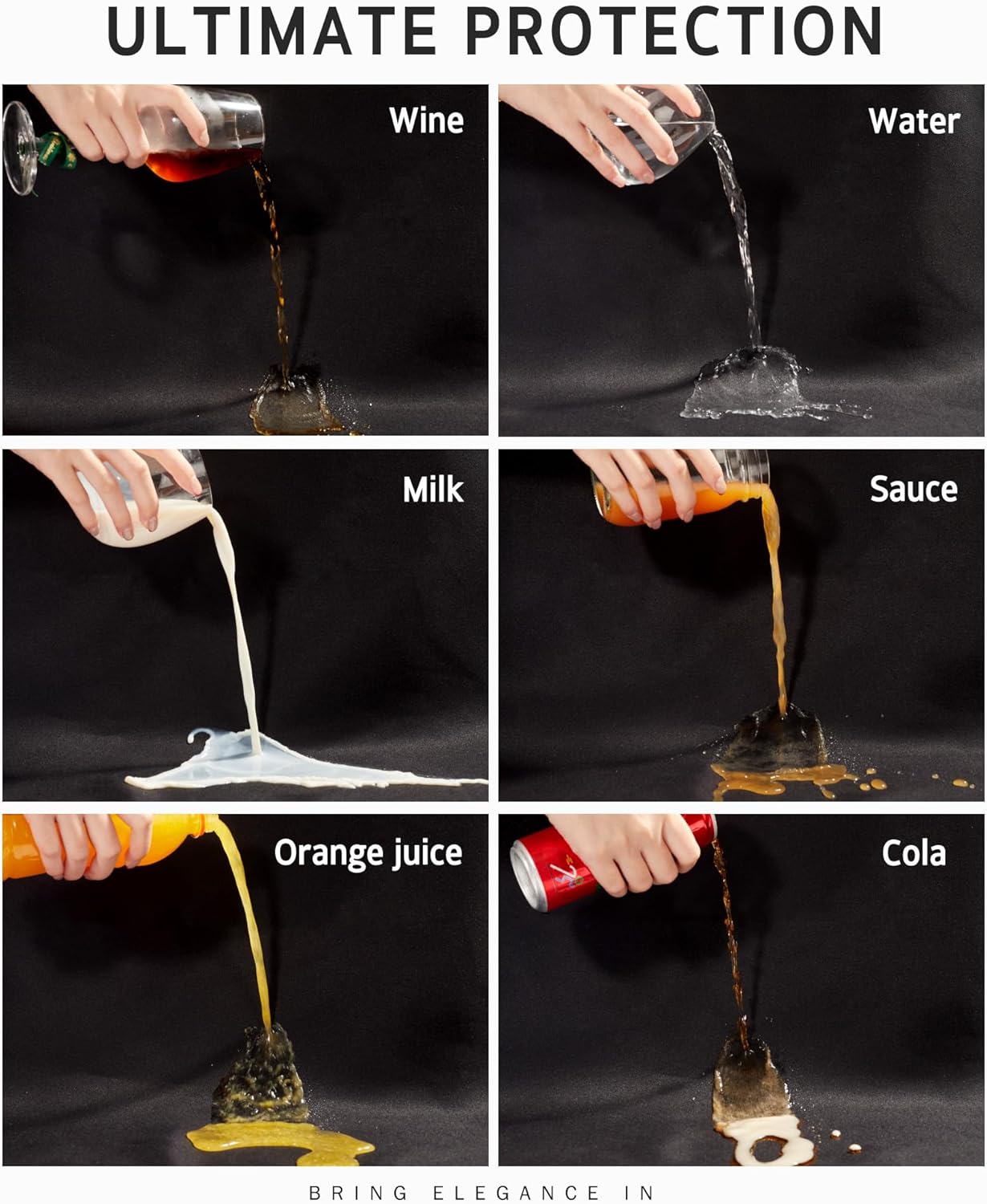 Syntus 3 Pack Server Aprons with 3 Pockets, Waterdrop Resistant Waitress Waiter Waist Apron, 11.5-inch Black