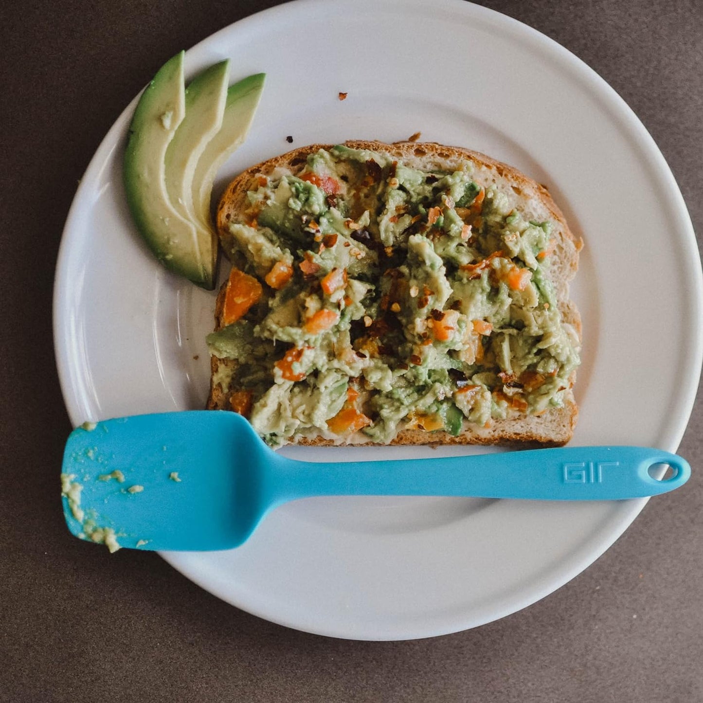 GIR: Get It Right Seamless Silicone Spoonula Spatula - 8-Inch Mini Red - Heat-Resistant up to 425°F - Flexible Edge Scraper for Jars & Bowls - Dishwasher Safe - Silicone Spatula for Cooking