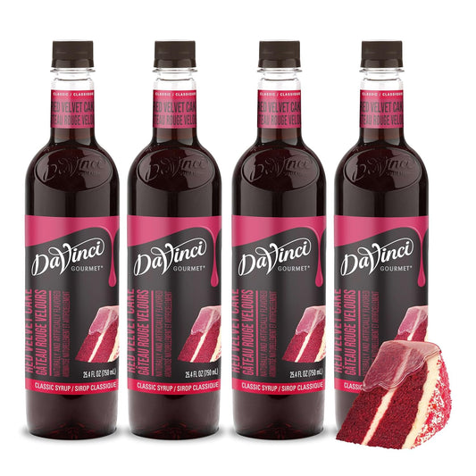 DaVinci Gourmet Classic Red Velvet Cake Syrup, 25.4 Fluid Ounces (Pack of 4)
