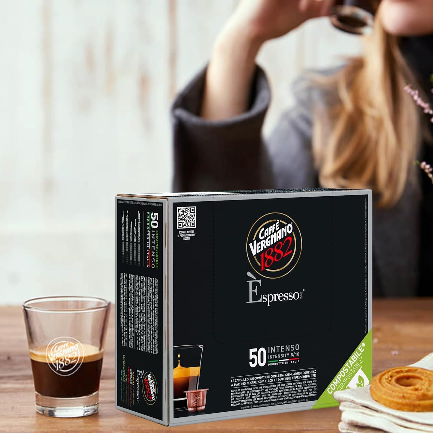 Caffe' Vergnano Medium Roast Espresso Original Line Machine Compatible Capsules