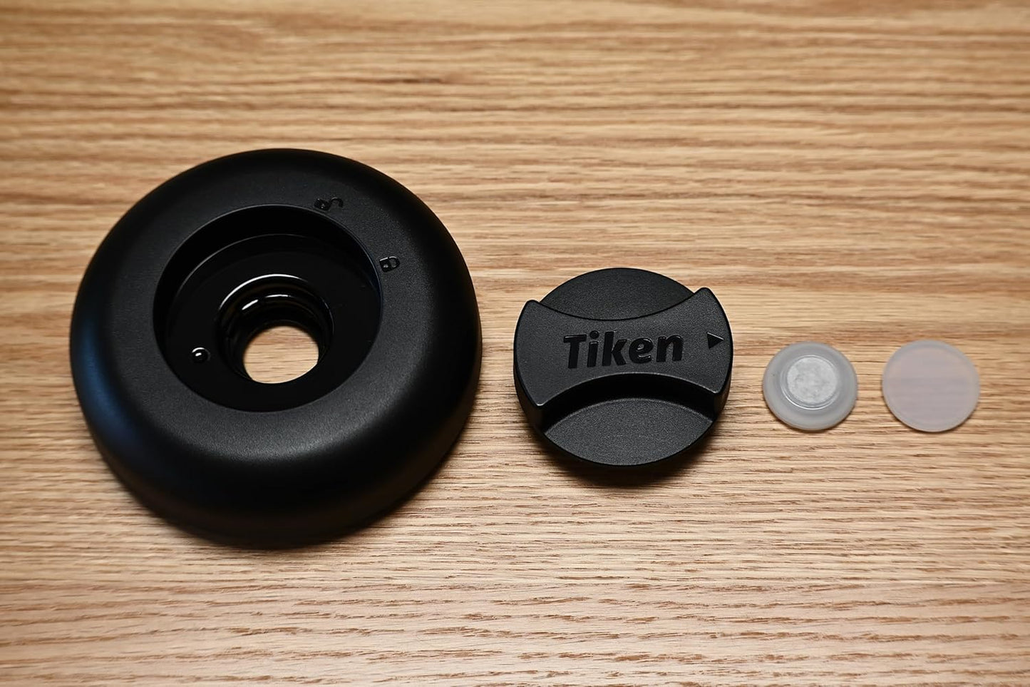 Tiken Airtight Coffee Canister Compact Size for Outdoors - Double Wall Stainless Steel, UV Blocking, Switchable to Food Storage Container 830ml Black