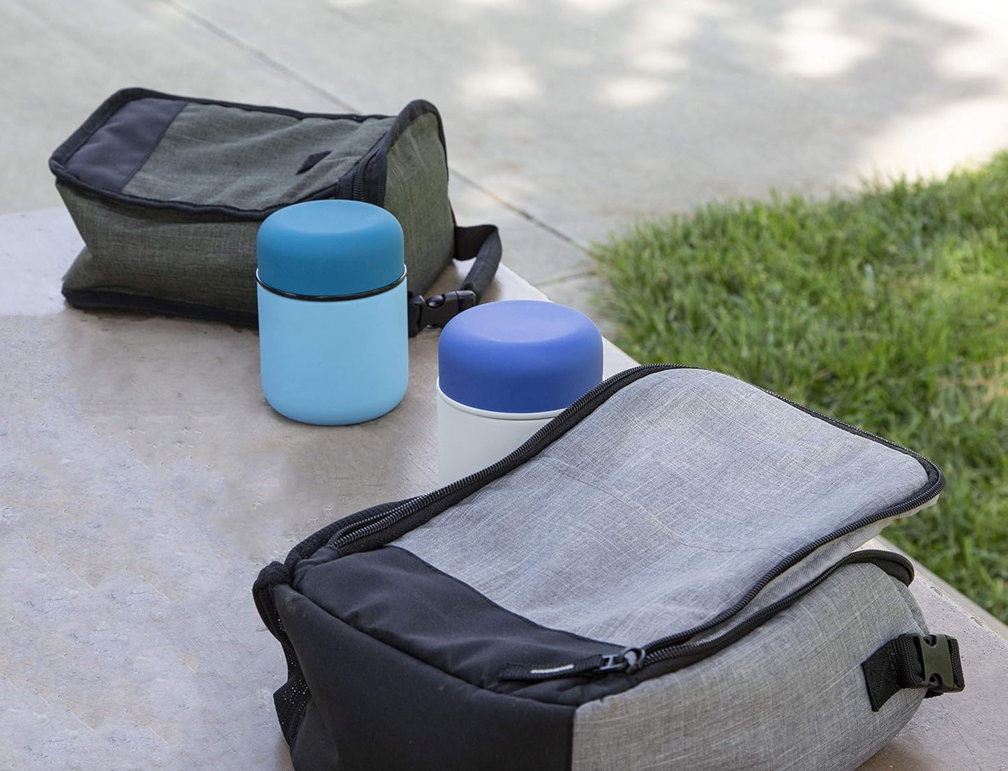 MIRA 9oz Insulated Food Jar Thermo for Hot Food & Soup, Compact Stainless Steel Vacuum Lunch Container - Sky Blue