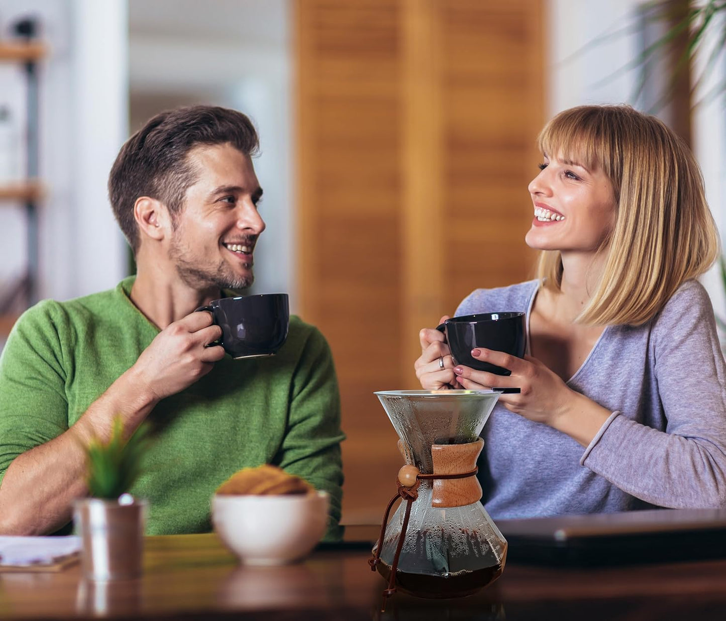 AGOGO Pour Over Coffee Maker Glass - 6/8/10 Cup Barista Kit with 304 Stainless Filter for Home, Office, Camping, Cafes - Easy Clean Coffee Dripper Set (Rag&Brush Included) (8 Cup/28 oz-Diamond Shape)