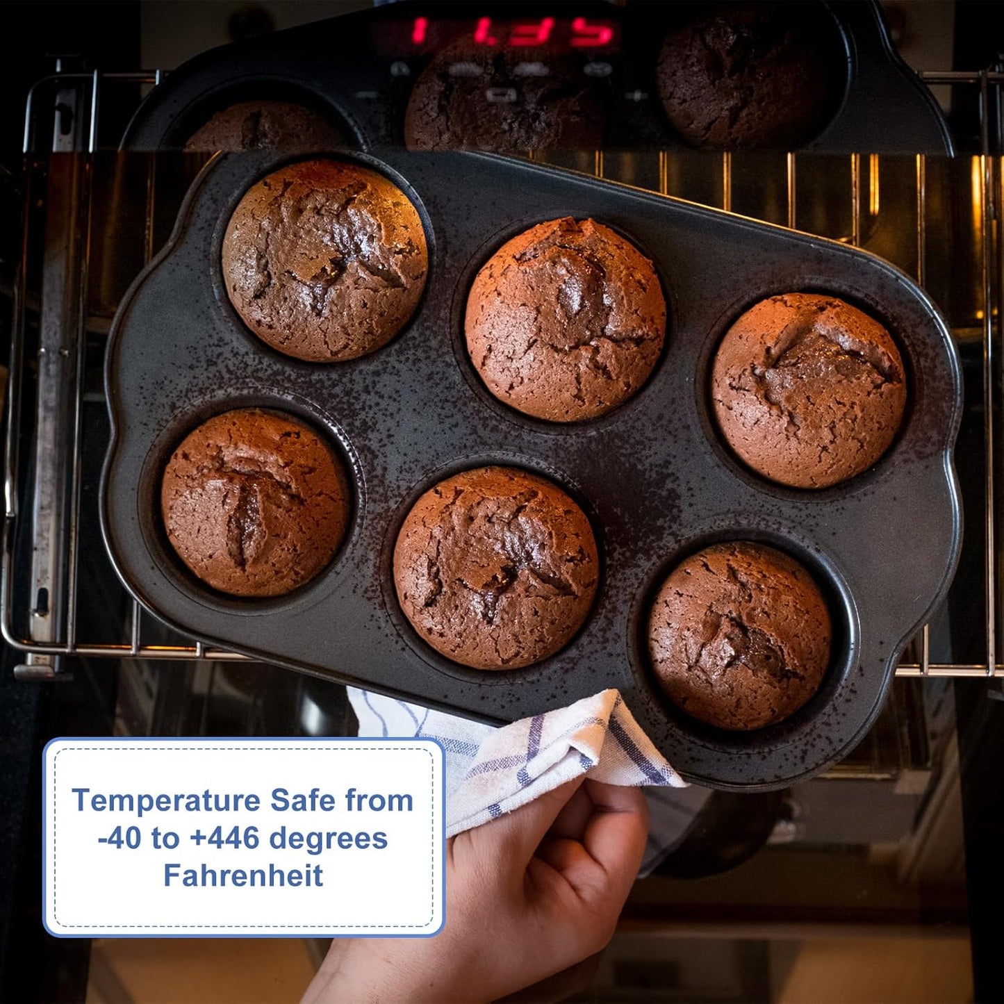 uxcell 4pcs Silicone Muffins Pan, 6 Cup Silicone Cupcake Pan Nonstick Baking Tray for Muffins, Cupcakes, Dishwasher Safe, Pink