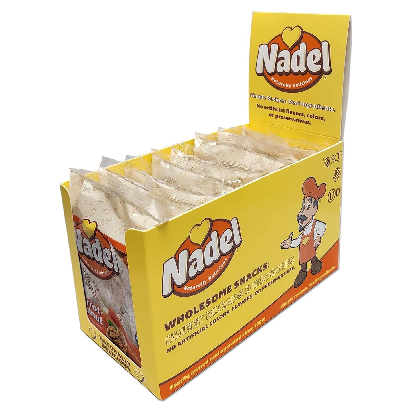 Nadel - NATURALLY DELICIOUS CARROT CAKE SLICES (4 Pack) Sweet Breads & Cakes, Back to School lunch snack, breakfast bar