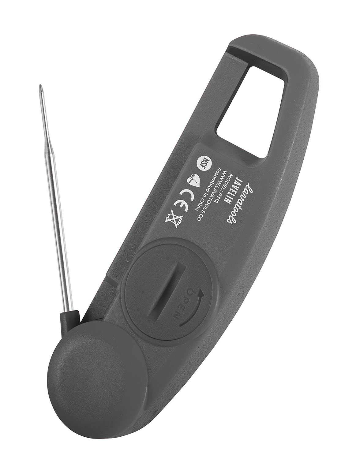 Lavatools Javelin® Ultra-Fast 2-Second Digital Instant Read Meat Thermometer for Grill and Cooking, 2.75" Probe, Compact Foldable Design, Large Display, IP65 Water Resistant, NSF Certified – Sesame