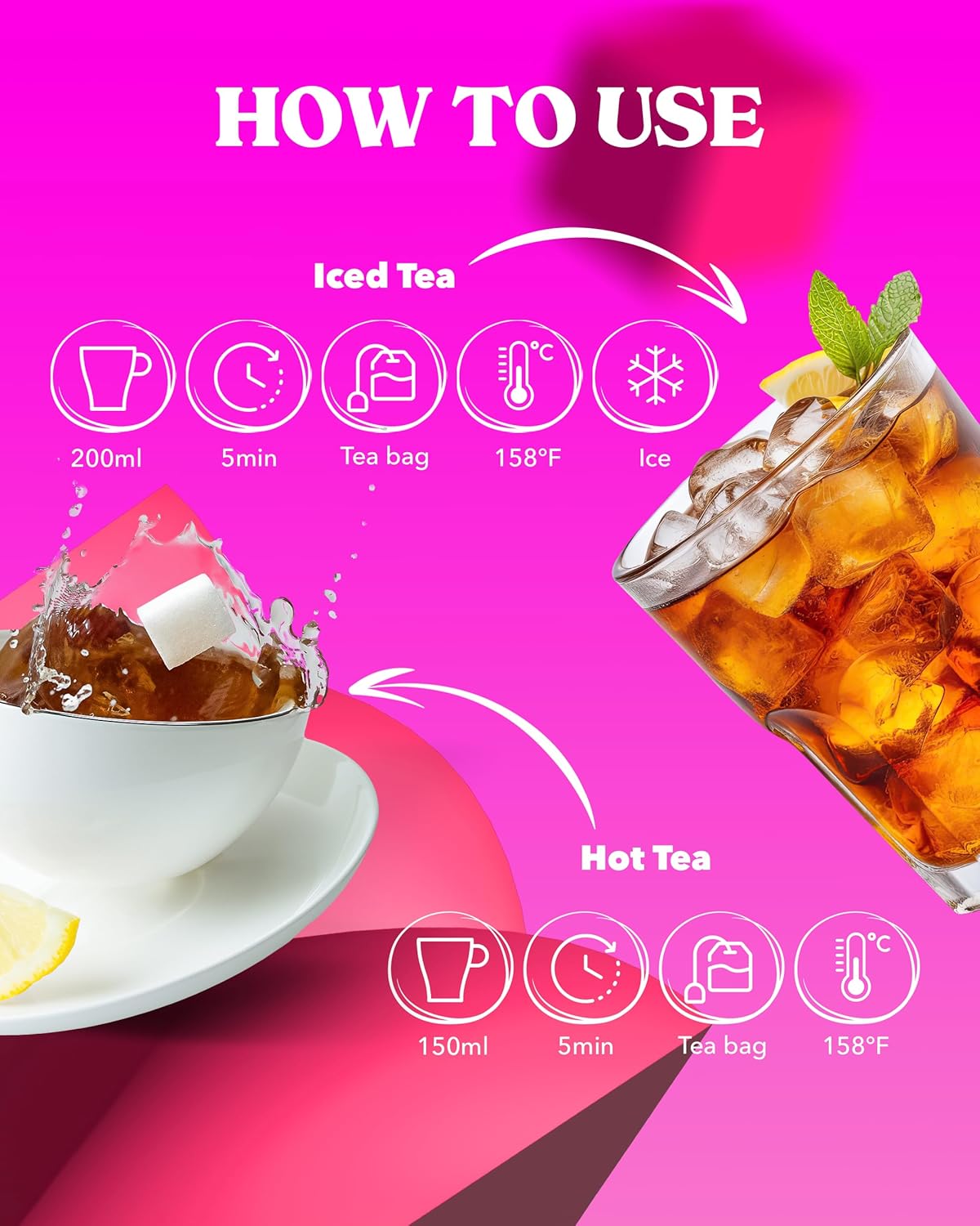 LOVARE Sparkling Splashes Tea Bags 64 g - Made in Ukraine - Classic Black and Sencha Green Flavored Tea Blend - Tea Bags Individually Wrapped - Gift Box Sets for Tea Lovers (32 Tea Bags x 2 g Each)