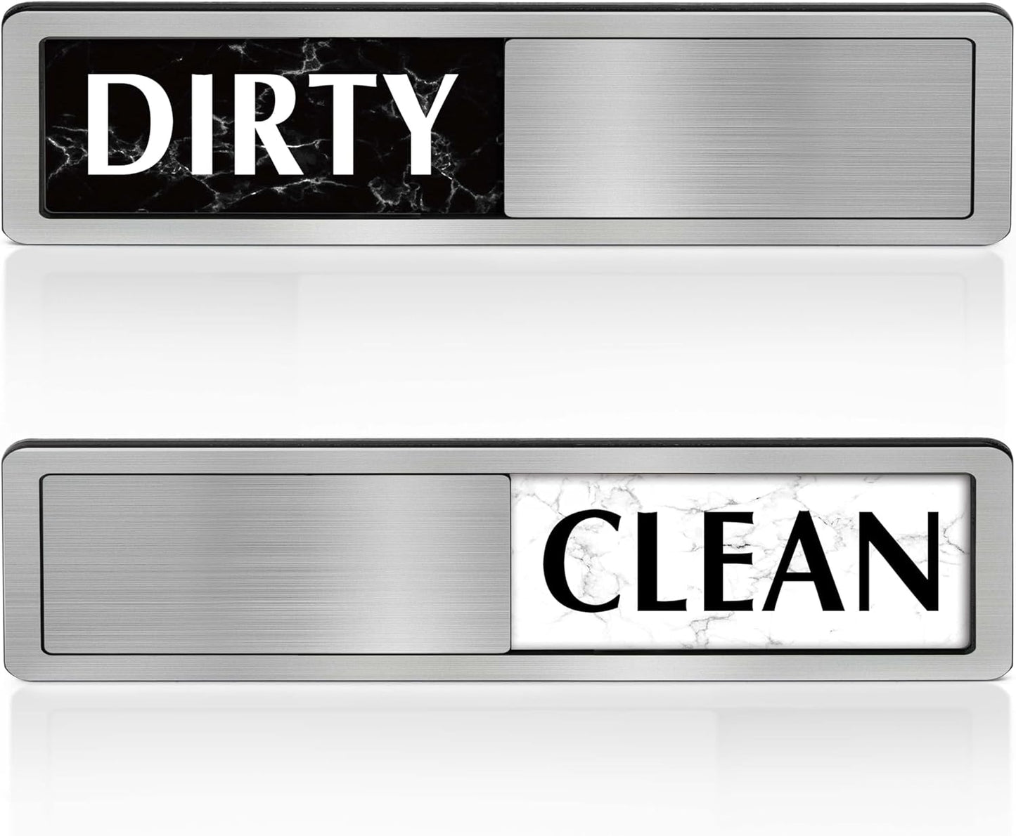 Dishwasher Clean Dirty Sign-Dishwasher Magnet Stainless Steel Clean Dirty Sign for Kitchen Organization Farmhouse Optional Adhesive Stickers