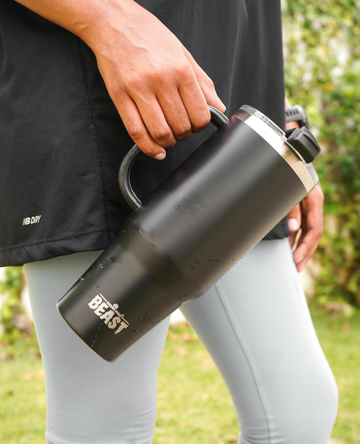 Beast 42 oz Tumbler Stainless Steel Vacuum Insulated Coffee Ice Cup Double Wall Travel Flask (Matt Black)