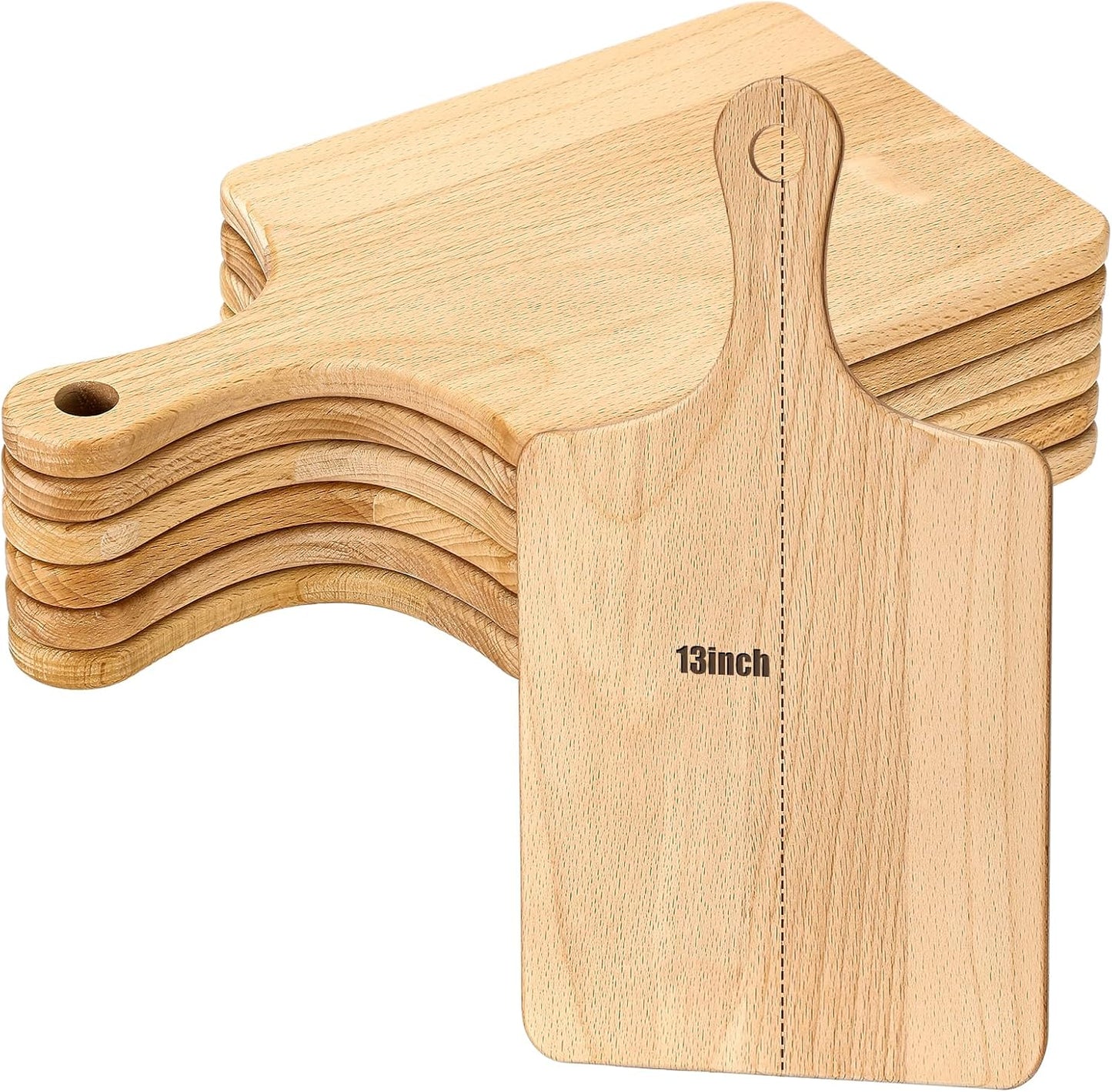 Lounsweer 6 Pcs Thicken Cutting Board Bulk Wood Board for Chopping Serving Charcuterie Material for Laser Engraving Mother' Day Wedding Housewarming Gift