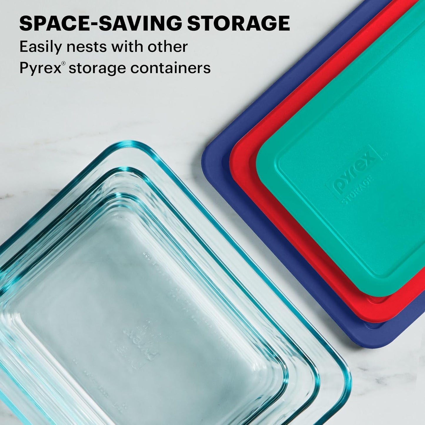 Pyrex Simply Store (5-Pack) Large Glass Food Storage Containers Set, (3, 6 & 11 Cup) Meal Prep Containers With BPA-Free Lids, Dishwasher & Microwave Safe