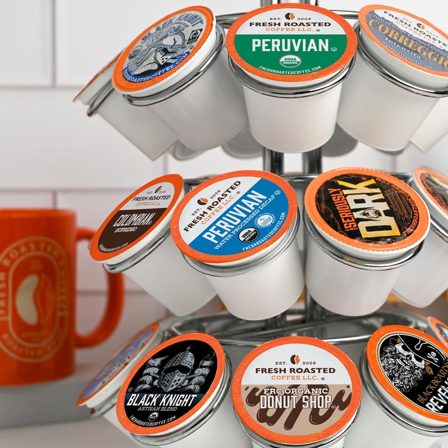 Fresh Roasted Coffee, Explorer Variety Pack, K-Cup Compatible, 96 Pods