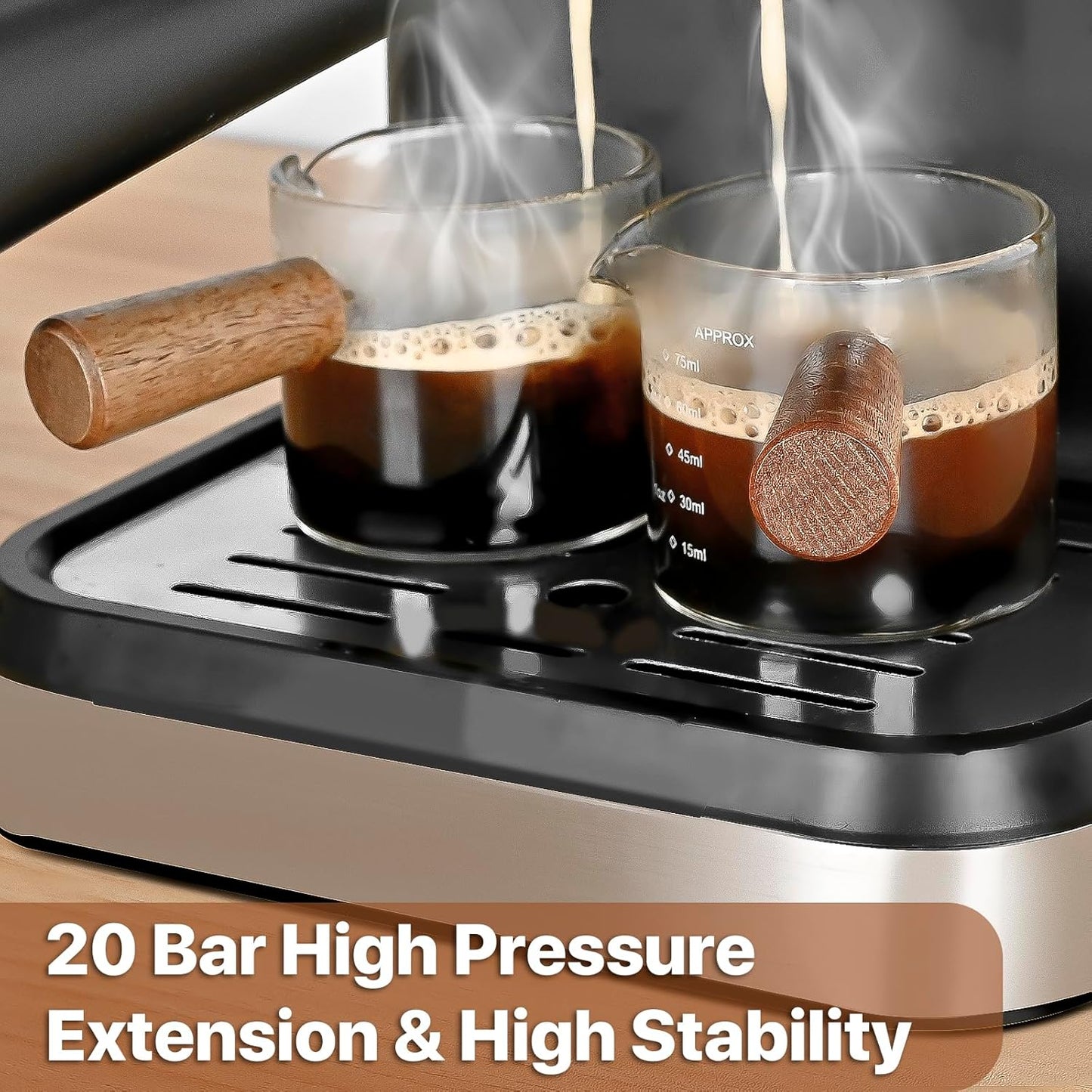 Espresso Machine Home Espresso Coffee Machine Compact Espresso Coffee Fast Heating for Cappuccino/Latte Coffee Machine for Home, Office