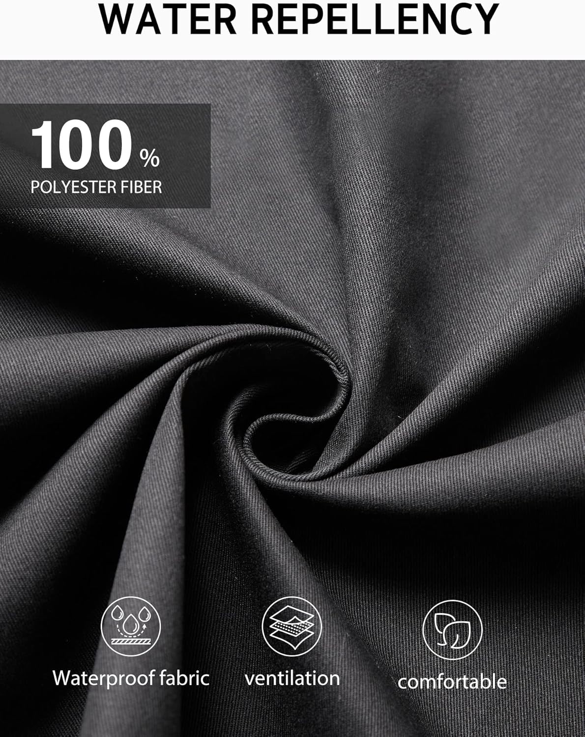 Syntus 2 Pack Server Apron with 3 Pockets, Waterdrop Resistant Waitress Waiter Waist Apron, 11.5-inch Black