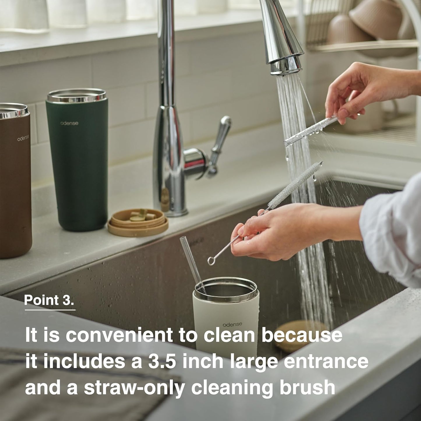 Odense Legodt Straw Tumbler 24oz - Double Stainless Vacuum Insulated Tumbler with Lid & Straw - Travel Mug, Water Bottle for Iced Coffee & Iced Tea, Cold Drinks, Dishwasher Safe(Orange Carrot)