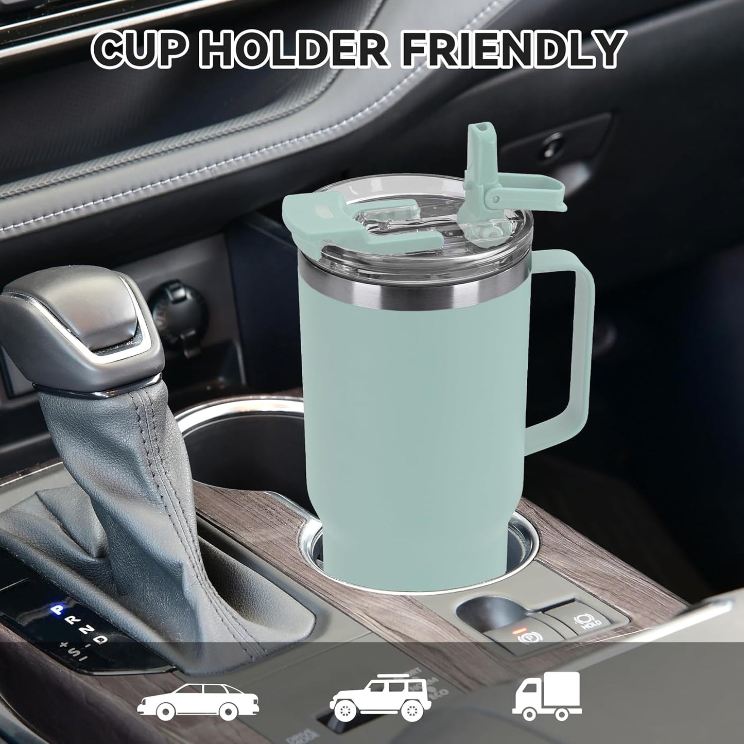 HASLE OUTFITTERS 30oz Tumbler Bulk with Handle, Insulated Travel Coffee Mug Set with Handle Leak-Proof Double Wall Stainless Steel Vacuum Tumblers Pack Metal Cup for Hot and Cold Drink