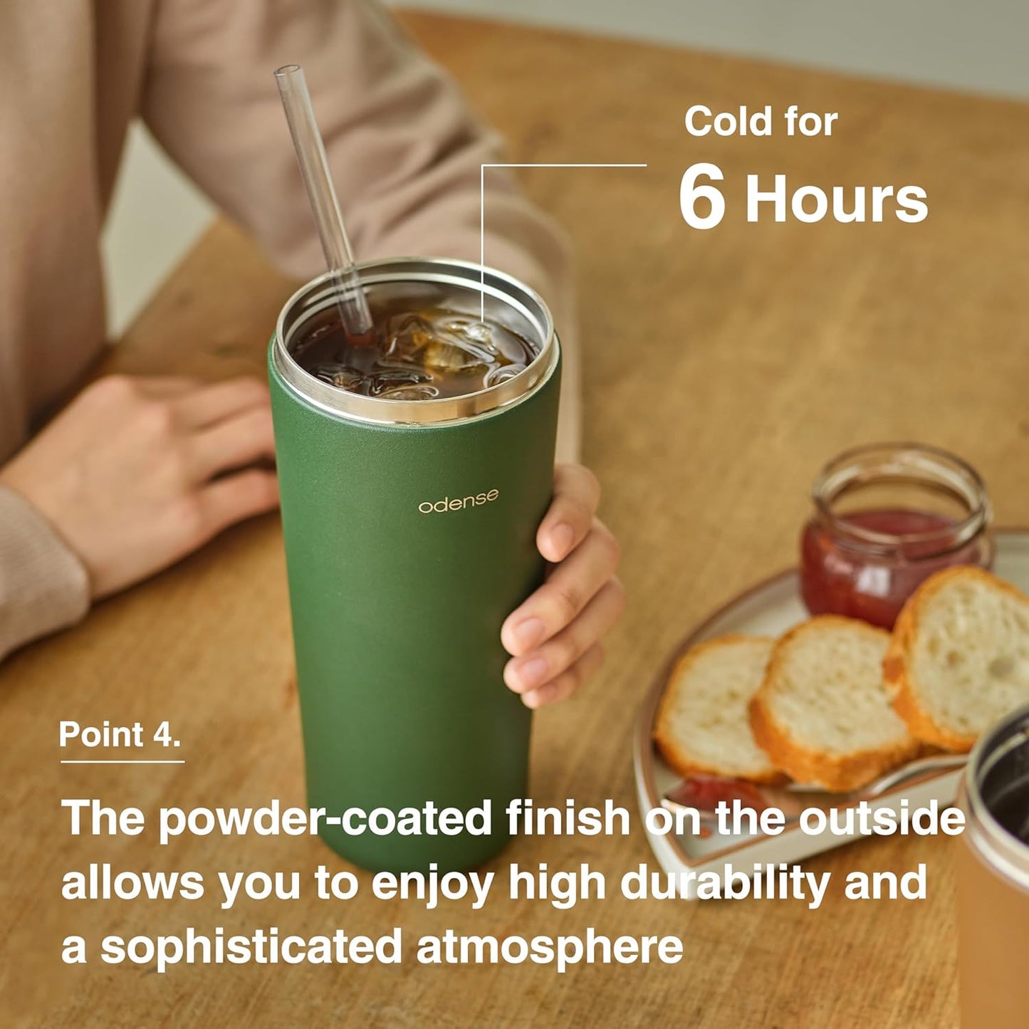 Odense Legodt Straw Tumbler 24oz - Double Stainless Vacuum Insulated Tumbler with Lid & Straw - Travel Mug, Water Bottle for Iced Coffee & Iced Tea, Cold Drinks, Dishwasher Safe(Sweet Pumpkin)