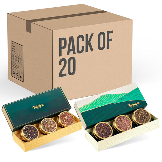 Teaniru, Gourmet Tea Collection – Pack of 10 | 6 Flavored Loose Leaf Tea Set | Gourmet Tea Gift Sets | Corporate Gifting & Bulk Gifts