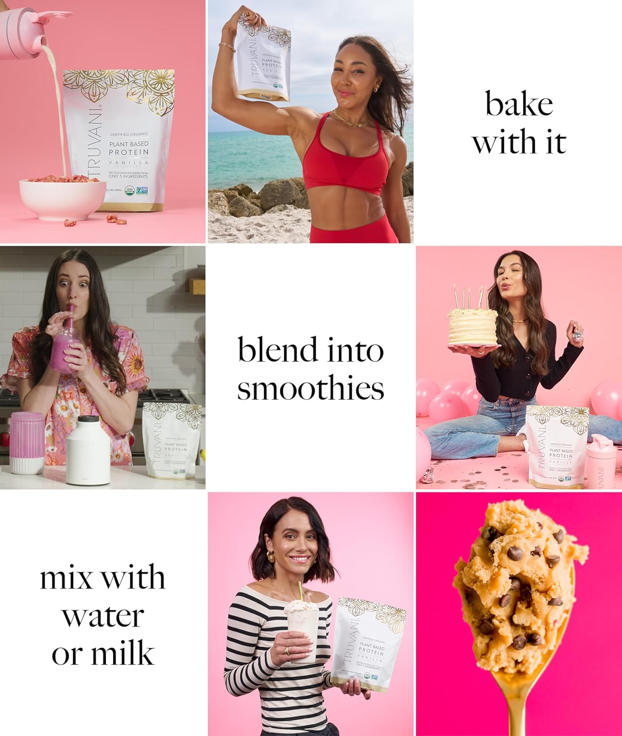 Truvani Vegan Pea Protein Powder | Vanilla | 20g Organic Plant Based Protein | 1 Serving | Keto | Gluten & Dairy Free | Low Carb | No Added Sugar