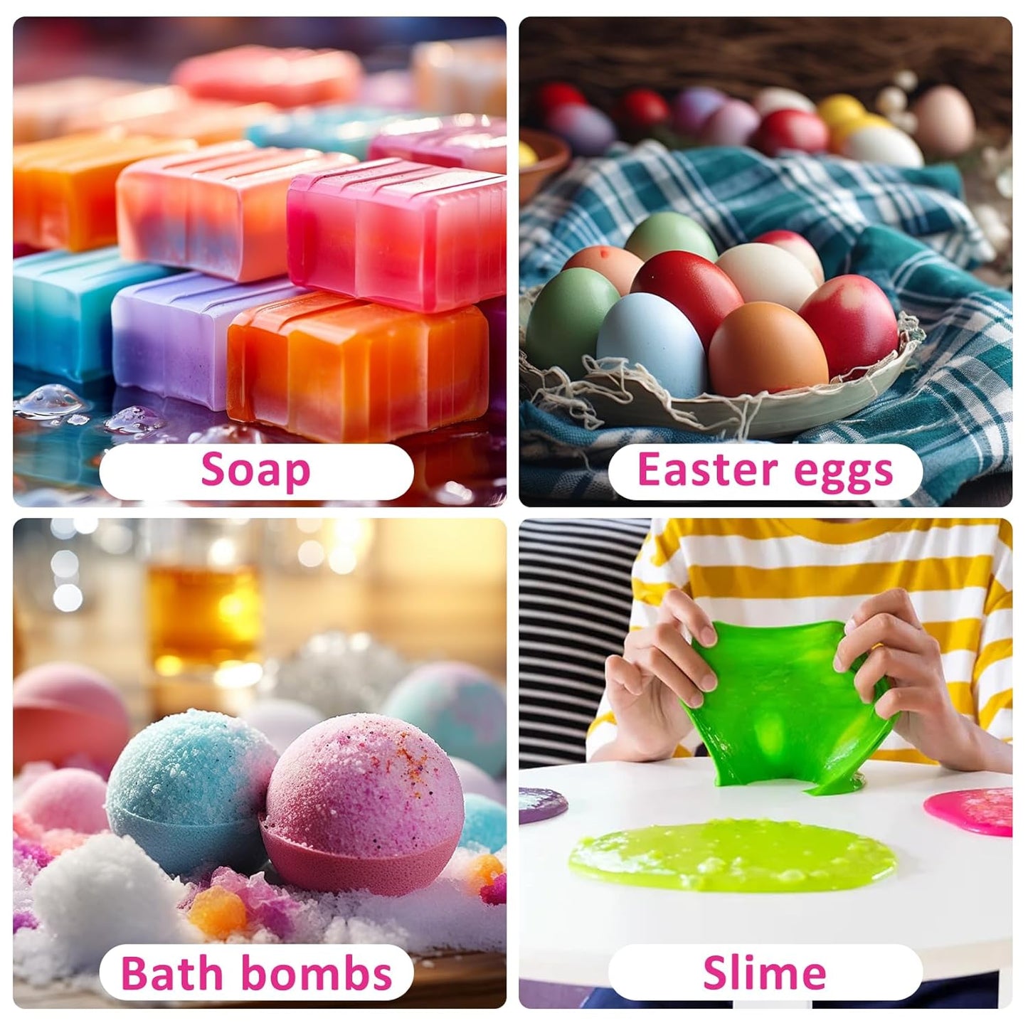 Food Coloring Liquid - 16 Colors Vibrant Food Coloring Set, Upgraded Tasteless Food Grade Food Dye for Cake Decorating, Baking, Cookies, Icing, Slime, Easter Egg, Fondant and DIY Crafts - 10ml Bottles