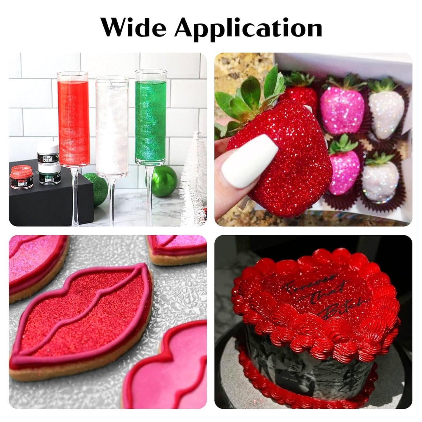 Red Edible Glitter for Cocktails - 6g Red Luster Dust Edible Drink Glitter Food Grade Metallic Shimmer Powder Sprinkles for Beverage Cake Chocolate Candy