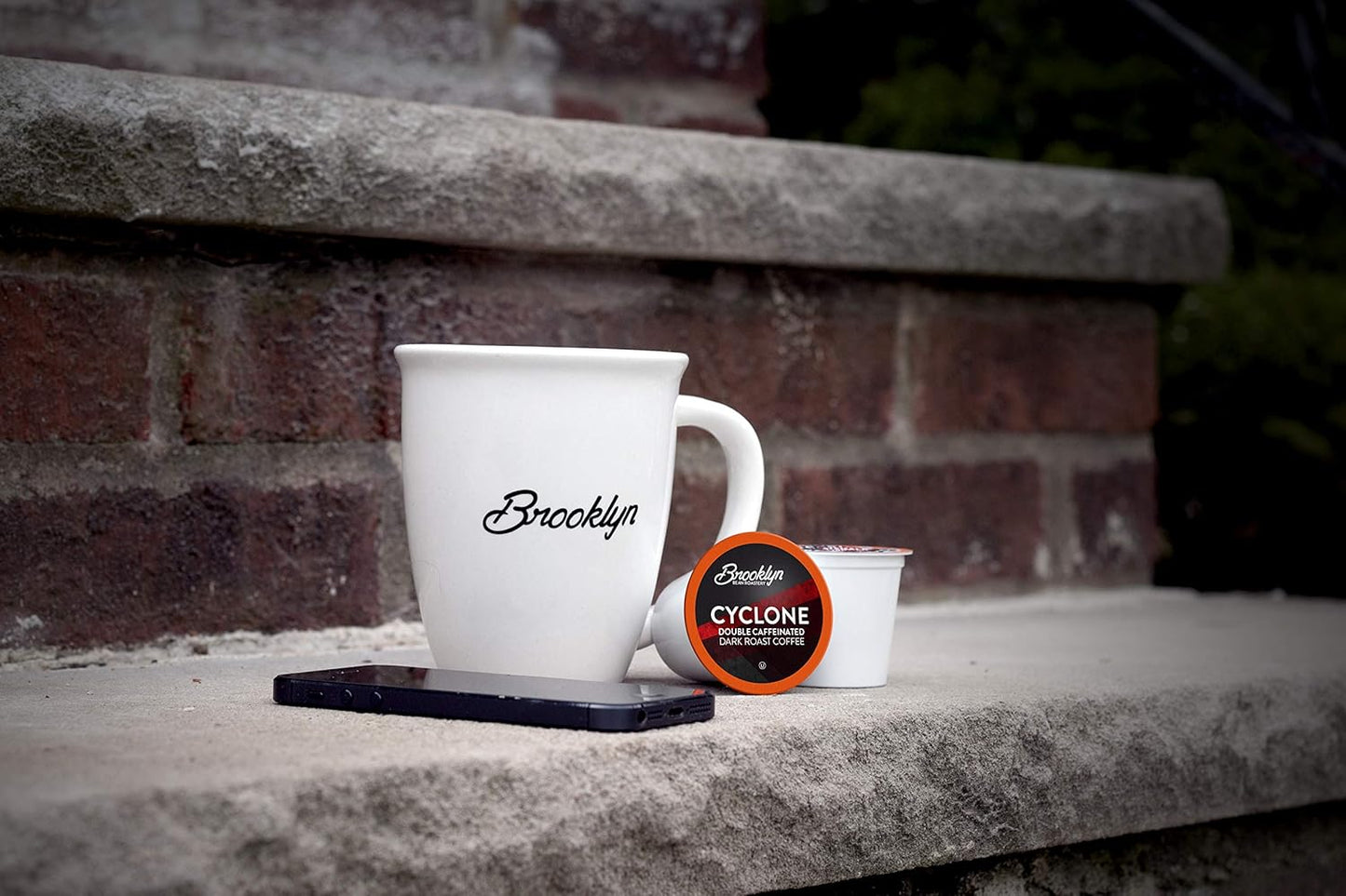 Brooklyn Beans Cyclone Gourmet Coffee Pods - Compatible with Keurig K Cup Brewers Including 2.0 Machines, 40 Count, Strong and Intense Double Caffeine