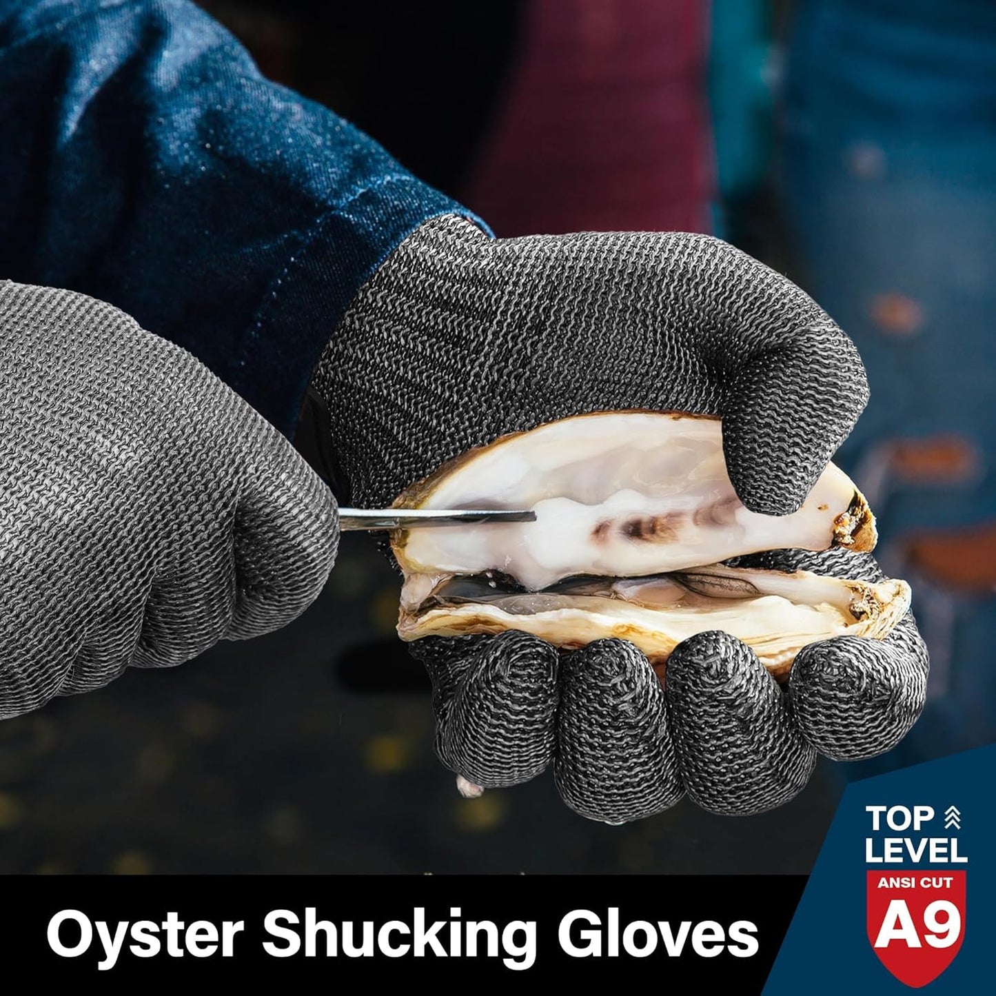 Schwer Ultimate Cut Resistant Gloves Beyond ANSI A9, Reinforced Stainless Steel Glove, Food Grade Mesh Metal Gloves for Butcher Meat Cutting, Oyster Shucking, Mandoline, Non-PFAS, PR1708 (S, 2 PCS)