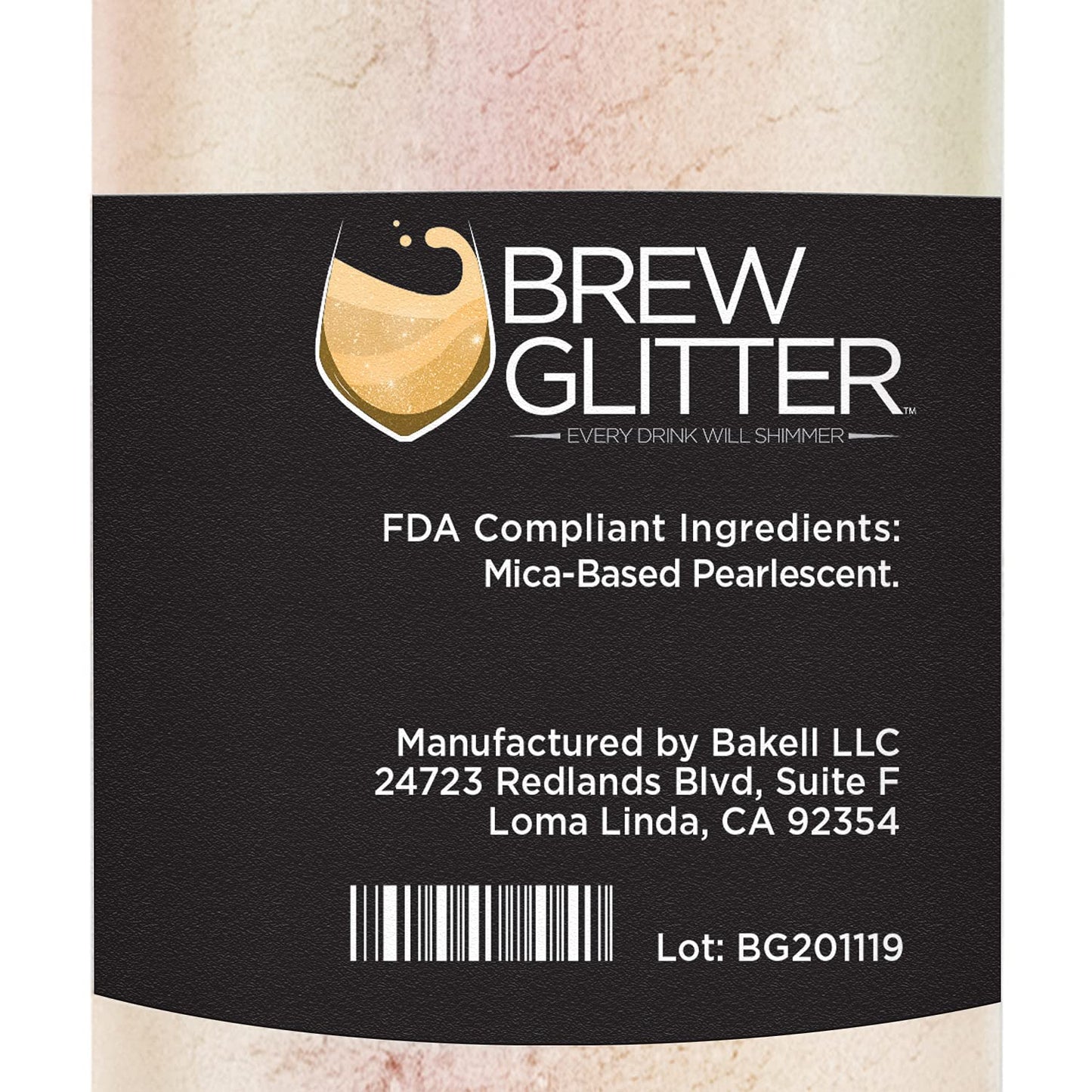 Brew Glitter - Pink Iridescent (50g 1x Jar) | Edible Glitter for Drinks, Cocktails, Beer, Garnish & Beverages