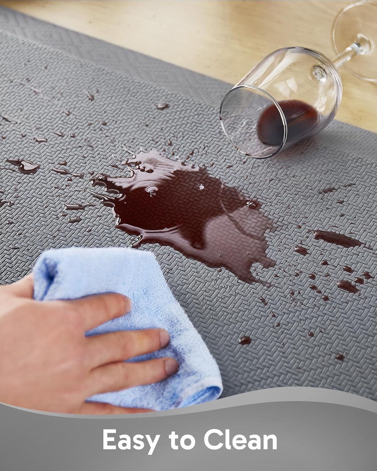 Ophanie Kitchen mats for Floor, Kitchen Rugs, 20x32 Anti Fatigue Standing Cushioned Mat, Waterproof, Comfort Ergonomic mat for Office, Home, Sink, 3/4 inch Thick Memory Foam Grey Non-Slip Bottom