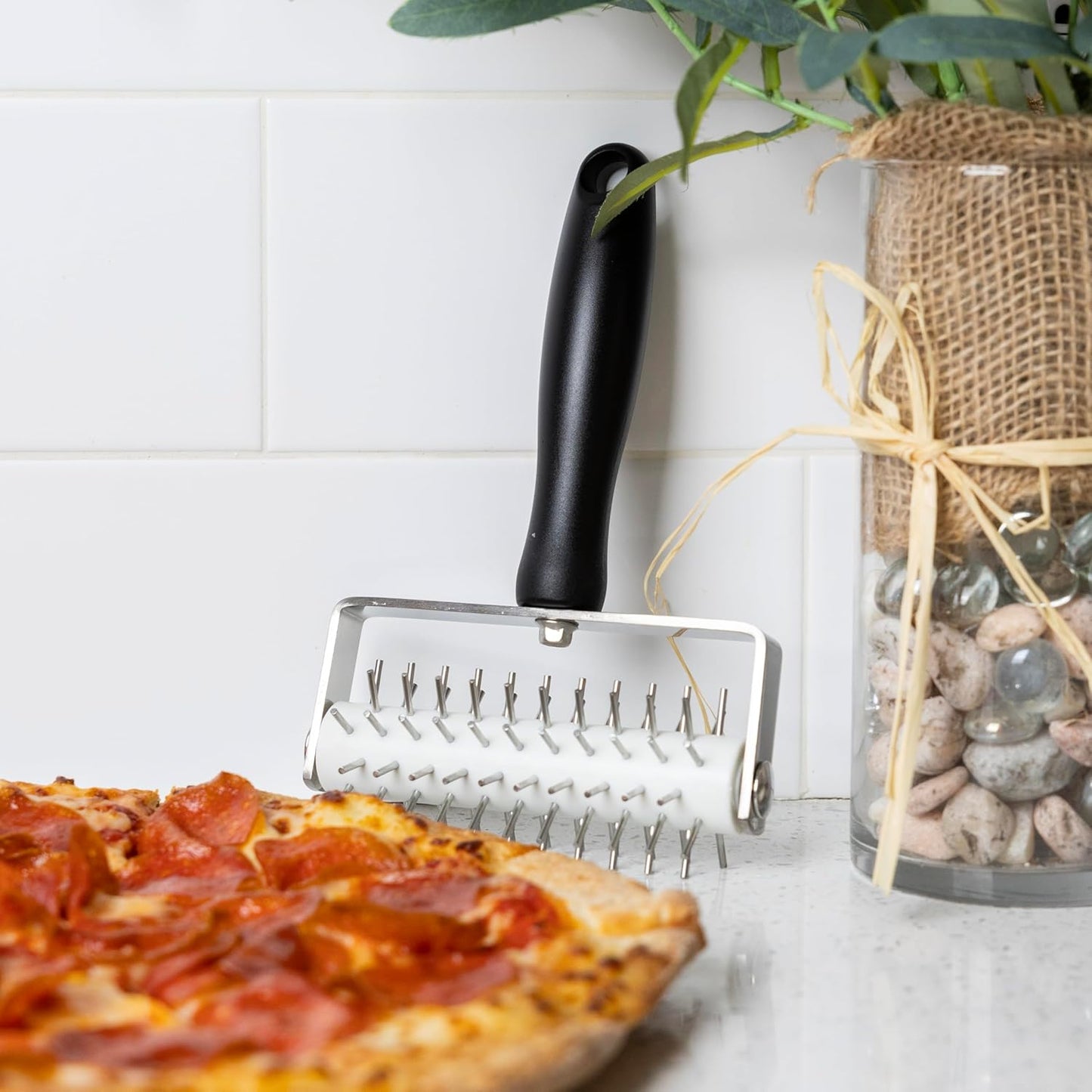 Outset Pizza Dough Docker, 5" x 8" Pizza Accessory That Prevents Bubbles