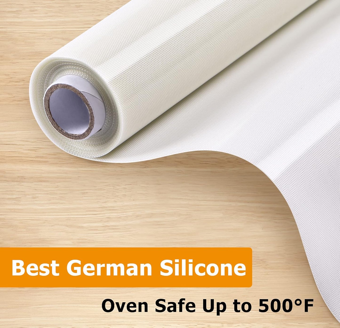 Silicone Baking Mat Roll - Best German Silicone - Non-slip Silicone Pastry Mat, Non-Stick Reusable Air Fryer Linner, Counter Mat, Oven Liner, Freeze Dryer Mat - 12IN x 13.3FT