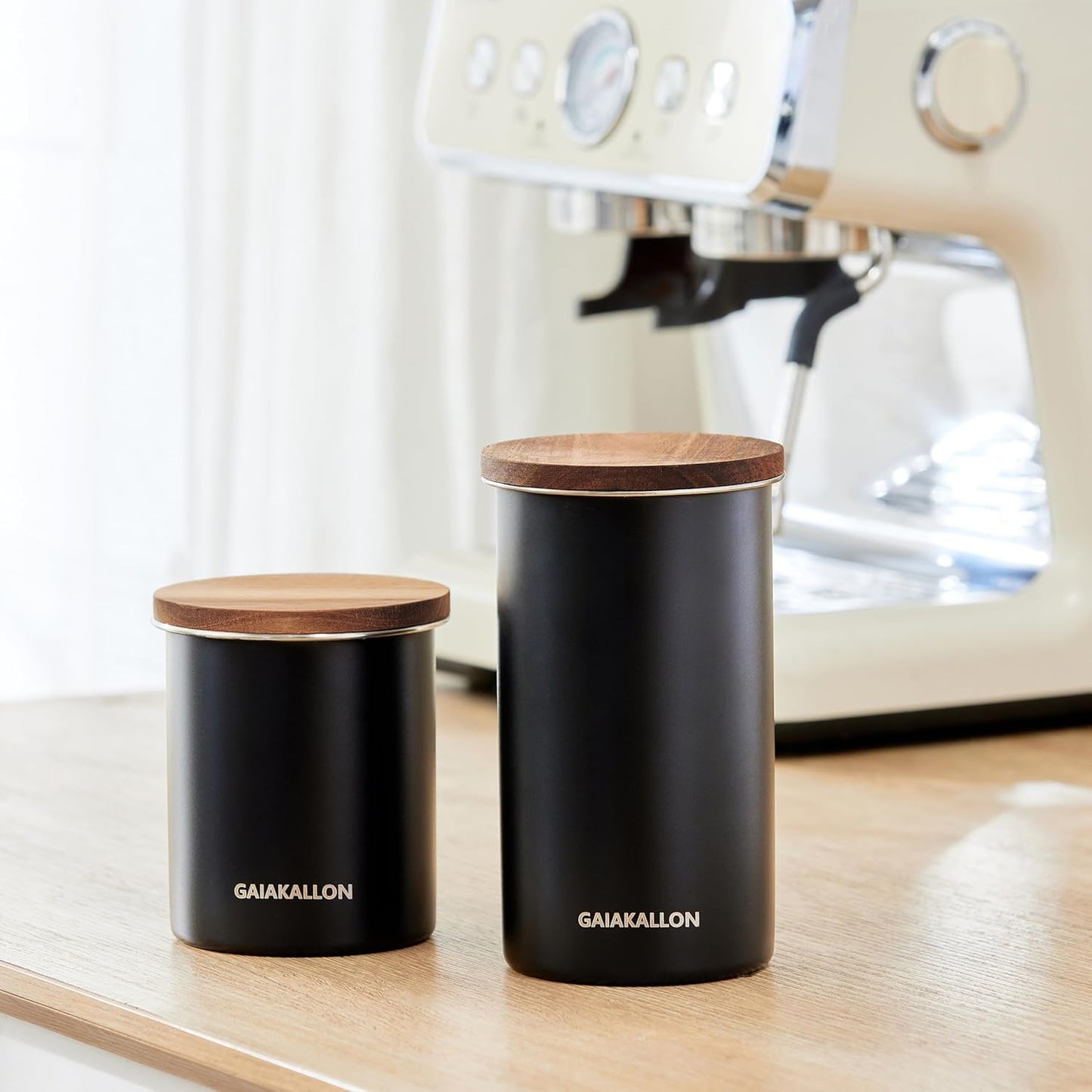 Vacuum Coffee Canister, Stainless Steel Airtight Coffee Storage Container, Coffee Container for 12oz Coffee Beans, Coffee Beans Storage, 34 fl.oz