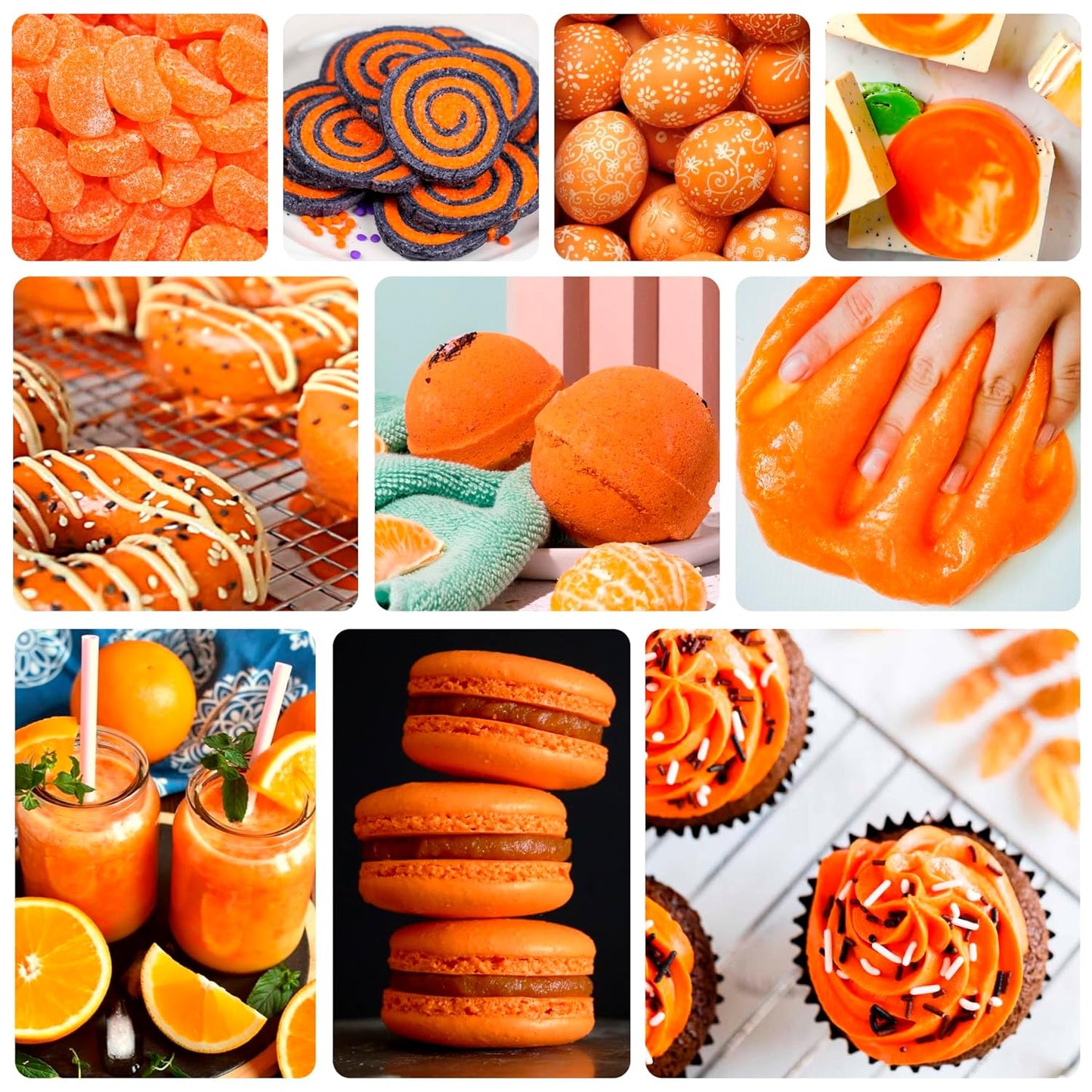 Food Coloring - Vibrant Liquid Icing Food Coloring Set for Baking, Cake Decorating, Easter Egg, Airbrush - Tasteless Food Color Dye for Fondant, Slime, DIY Crafts - 5.5 Fl.oz / 160ml Each (Orange)