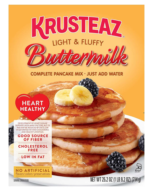 Krusteaz Heart Healthy Buttermilk Pancake Mix, 25.2 OZ (2-Pack)