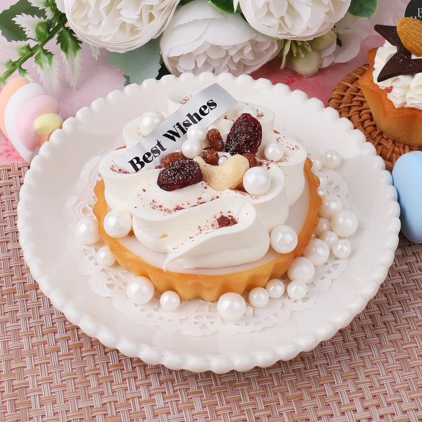 White Pearl Sprinkles for Cake Decorating, 6 Sizes Mix 4.6 oz Edible Pearl Sugar Sprinkles for Cupcake Cookies Ice Cream Donuts Baking Topping