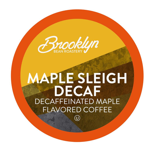 Brooklyn Beans Coffee Pods, Maple Sleigh Decaf - Compatible with Keurig K Cup Brewers Including 2.0 Machines, 40 Count, Maple Flavored