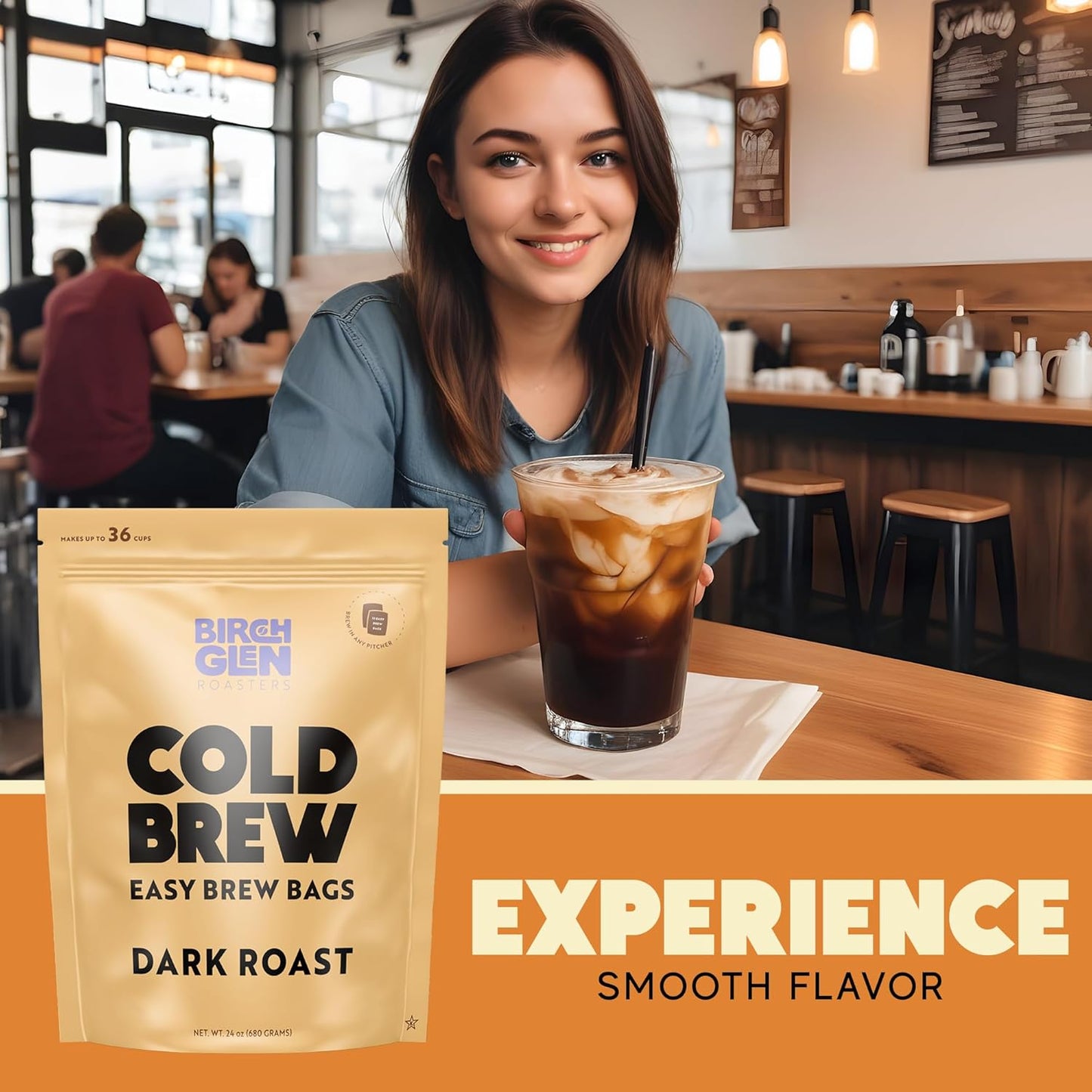 Birch Glen Roasters Cold Brew Coffee Bags - 12 Pack of Coarse Ground Coffee Filter Pitcher Packs for Easy Brewing - 100% Arabica - Yields 6 Pitchers - White Chocolate Mousse Flavor