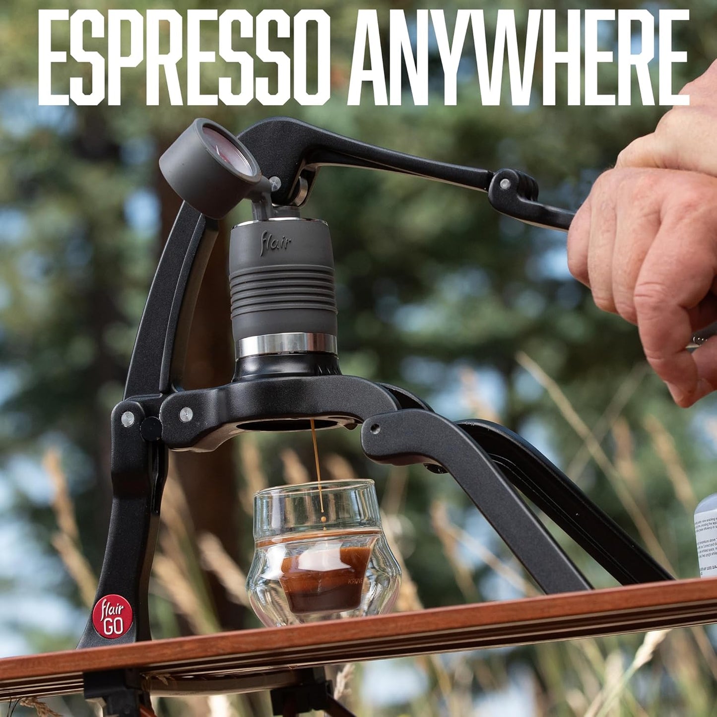 Flair GO: Portable, Collapsible Lever Espresso Machine for 9BAR Espresso Anywhere (Grounds Model)