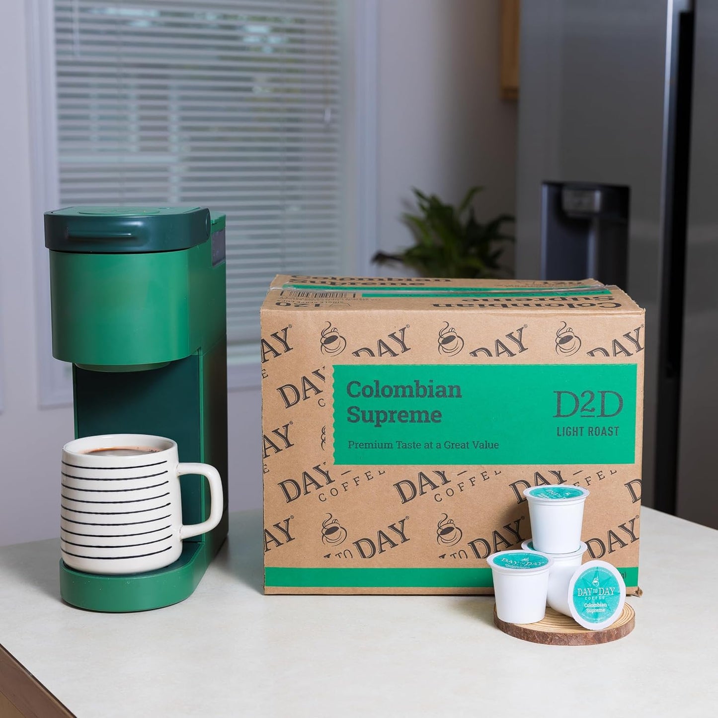 Day To Day 120-Count Colombian Supreme Light Roast Single Serve Coffee Pods for K-Cup Keurig Brewers