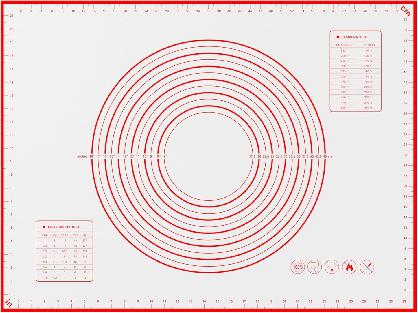 BlueBark 1 PCS - 28"L x 20"W Non-stick Silicone Baking Mat for Pastry & Dough, Sourdough Bread Making Tools, Kitchen Counter, Cooking Enthusiasts