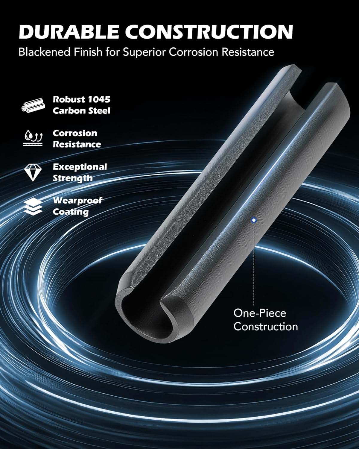 ZELCAN 330pcs SAE Roll Pin Set, Split Expansion Pin Assortment Kit for Home Improvement Automotive Repair More, 5/32 3/32 5/16 3/8 1/4 7/32 5/64 1/16 1/8 3/16 Inch Slotted Spring Pins, Various Lengths