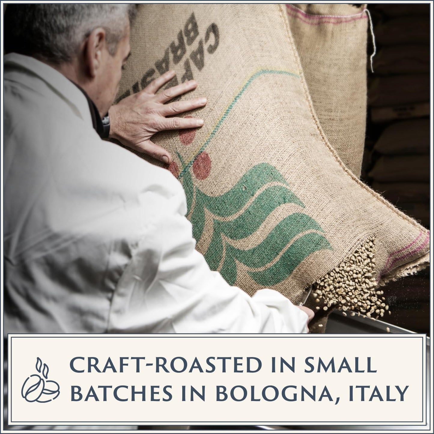 Filicori Zecchini Italian Espresso Beans – Whole Bean Coffee, Bold Dark Roast Arabica & Robusta Blend Roasted in Bologna – Slow Roasted Forte 340g