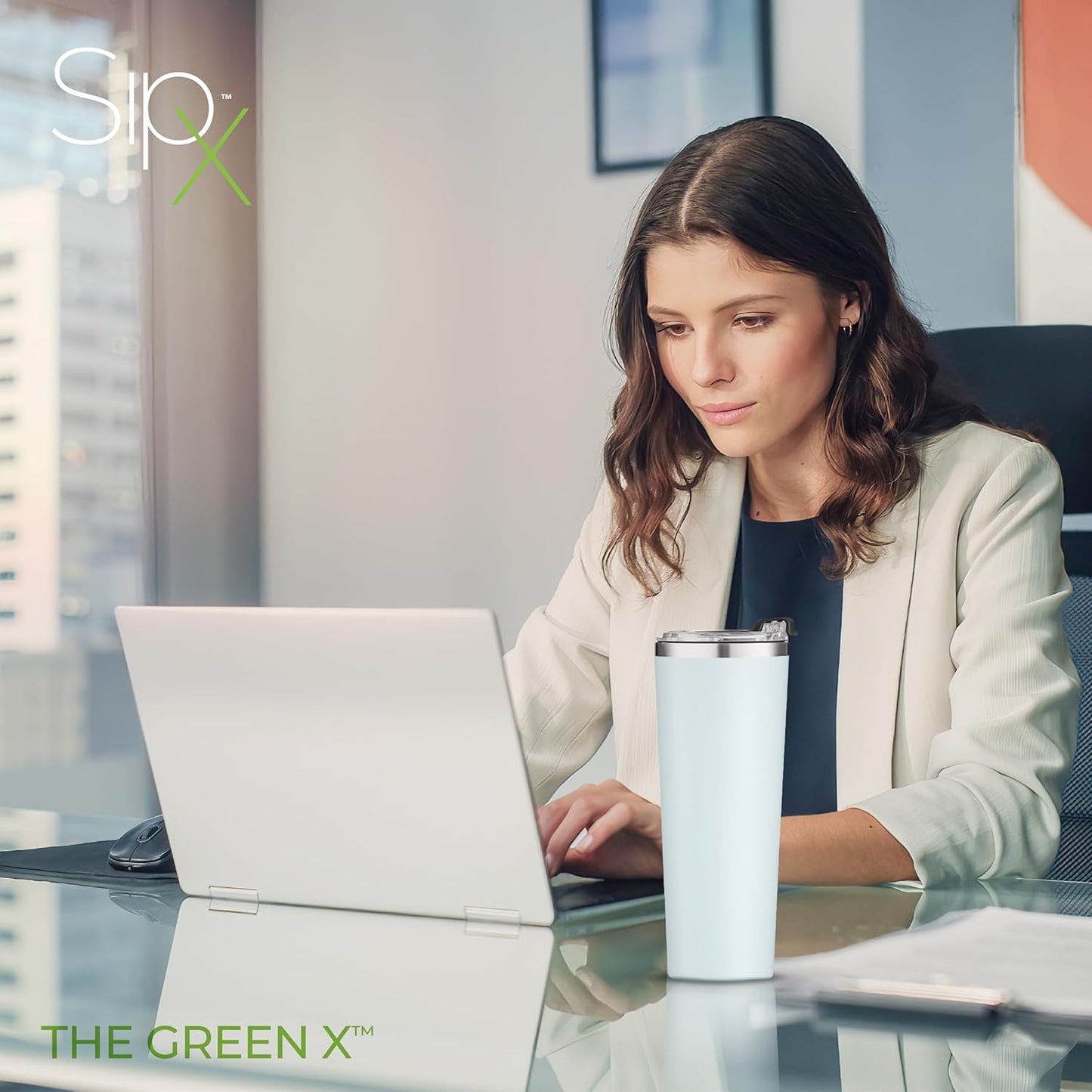 SIPX™ Triple-Insulated Tumblers - 22oz. Premium Modern Tumbler With Lid, insulated Cup Keeps Hot For 6 Hours, Stainless Steel Tumbler Made Of Sustainable Material, Coffee Travel Mug For Home & Office